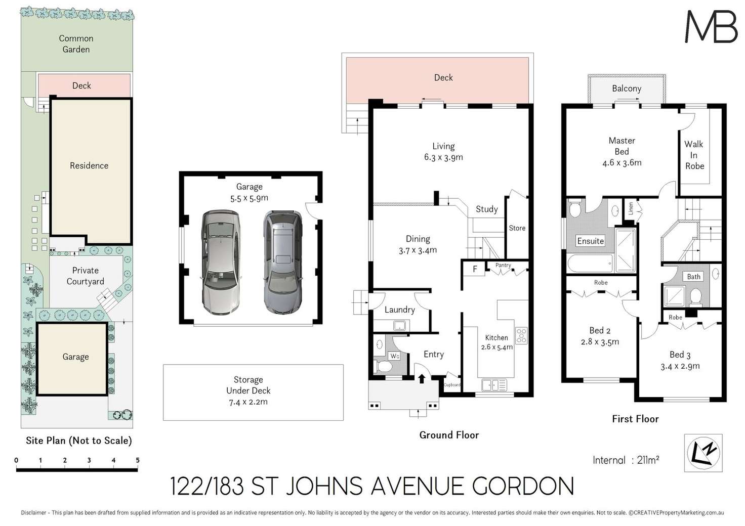 Floorplan of Homely townhouse listing, 122/183 St Johns Avenue, Gordon NSW 2072