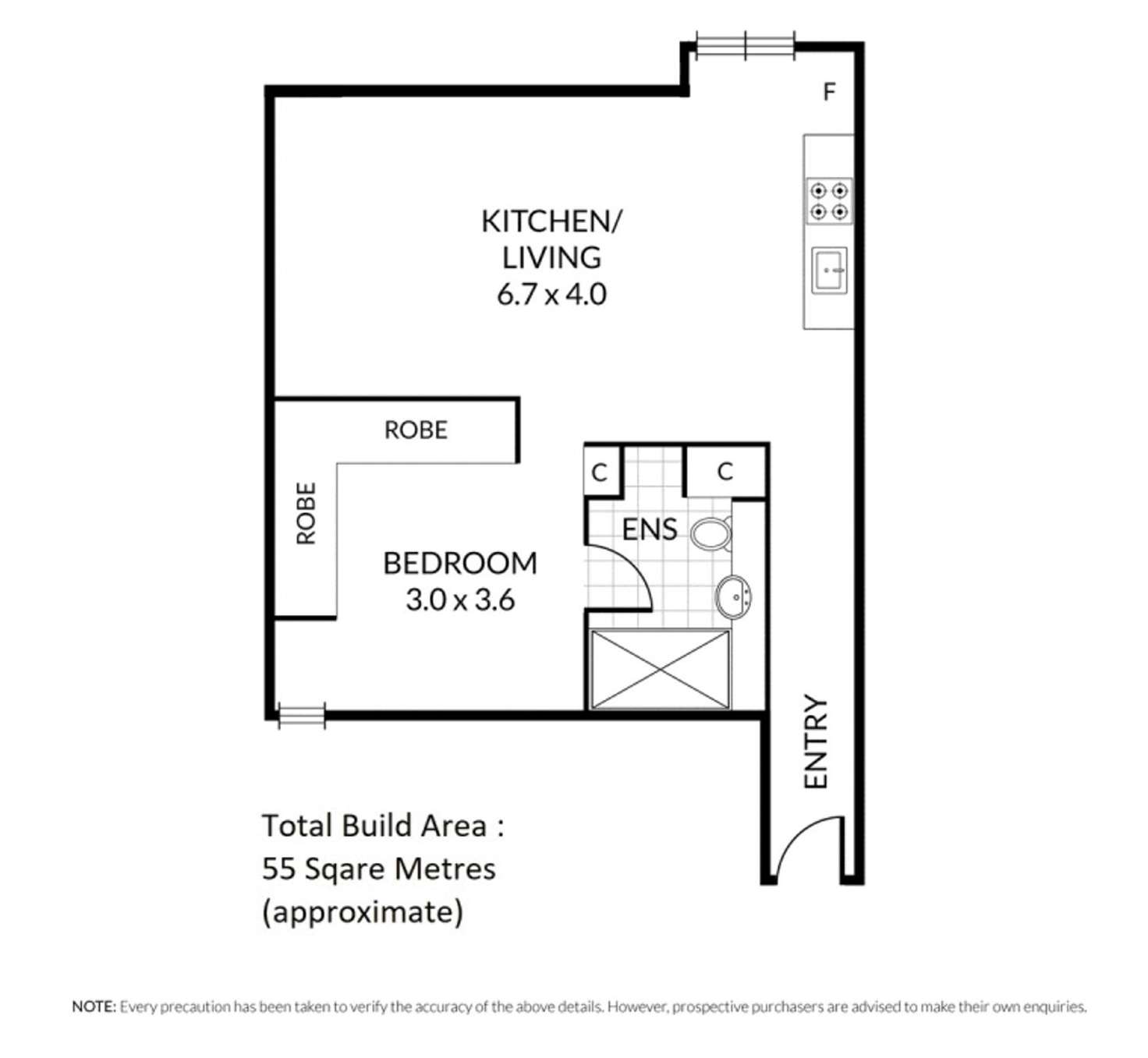 Floorplan of Homely apartment listing, 308/69-71 Stead Street, South Melbourne VIC 3205