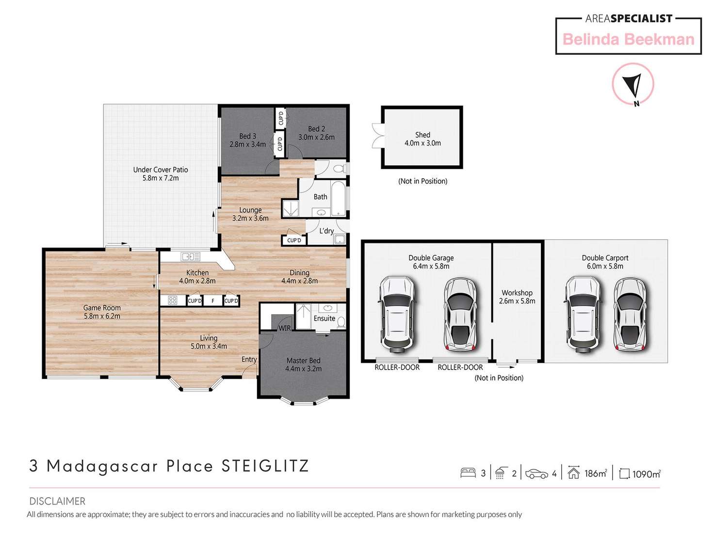 Floorplan of Homely house listing, 3 Madagascar Place, Steiglitz QLD 4207