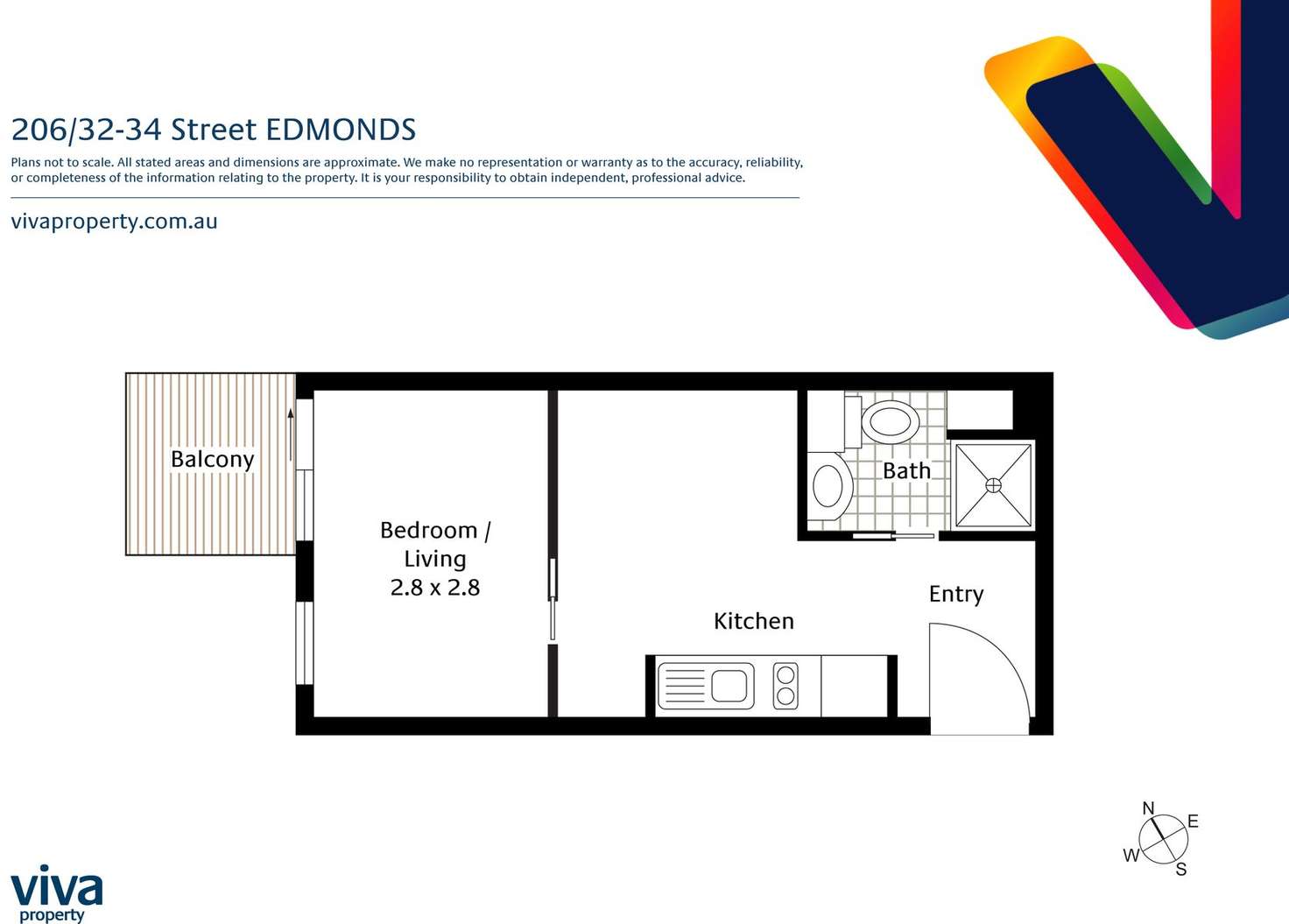 Floorplan of Homely apartment listing, 206/32-34 St Edmonds Road, Prahran VIC 3181