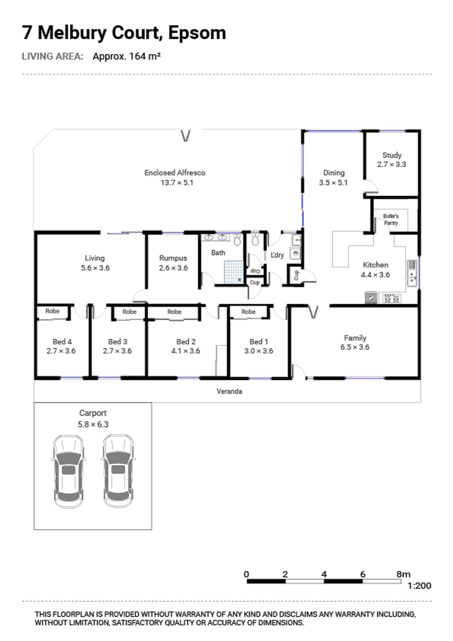 Floorplan of Homely house listing, 7 Melbury Court, Epsom VIC 3551