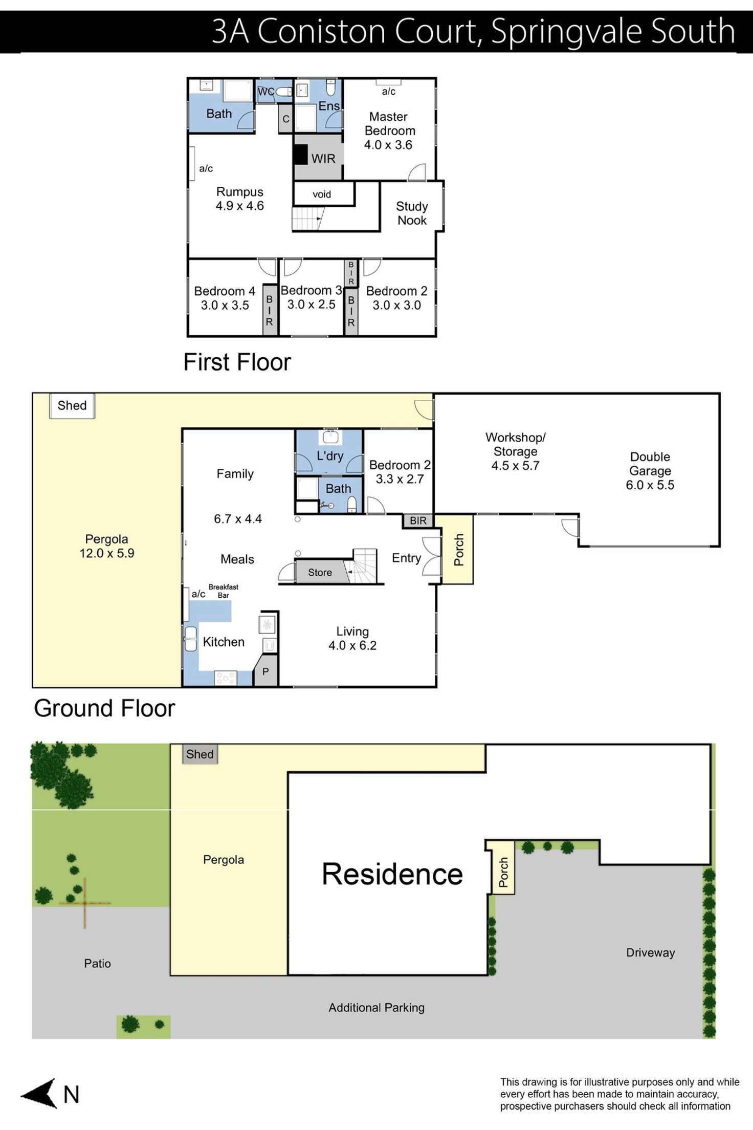 Floorplan of Homely house listing, 3A Coniston Court, Springvale South VIC 3172