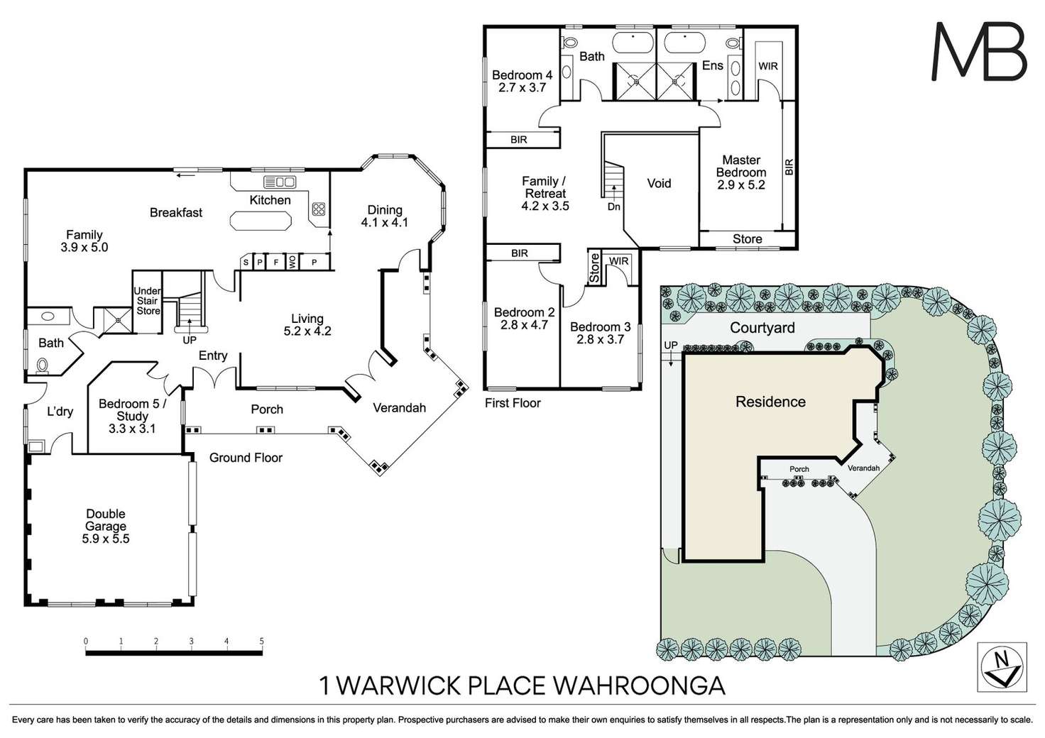 Floorplan of Homely house listing, 1 Warwick Place, Wahroonga NSW 2076