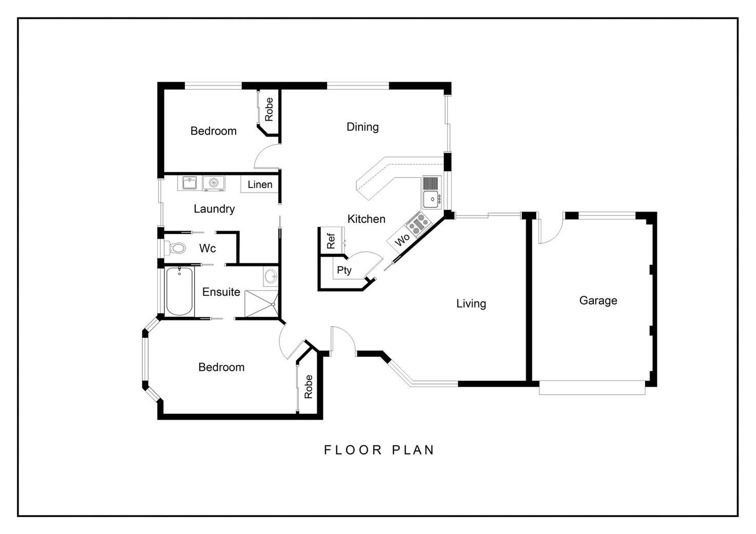 Floorplan of Homely unit listing, 1/68 Quinn Street, Numurkah VIC 3636