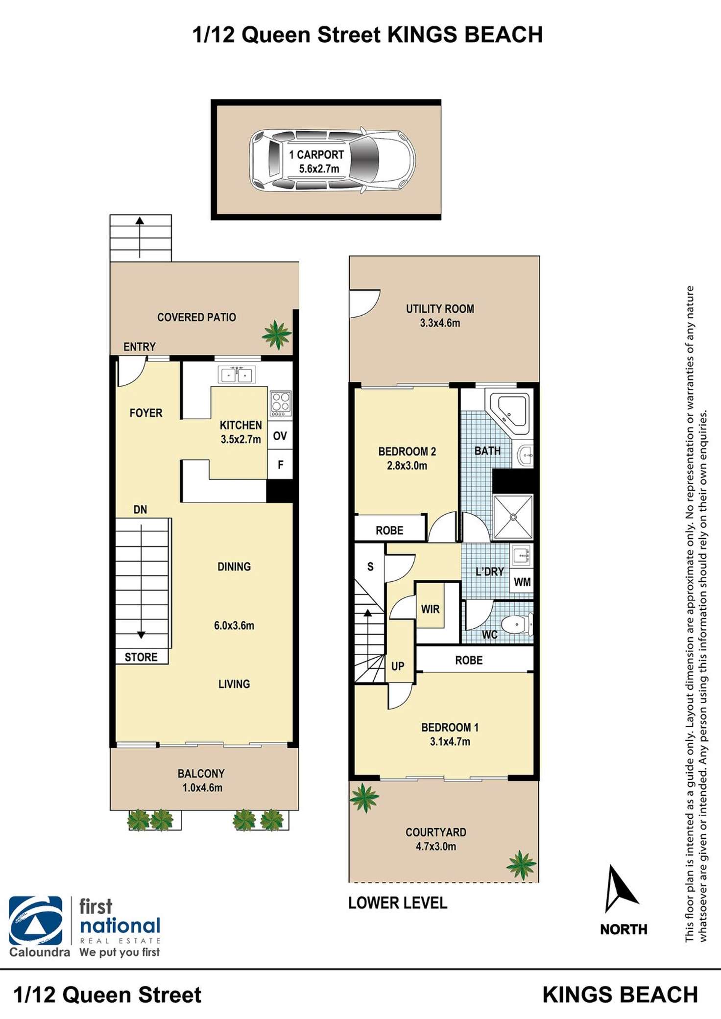 Floorplan of Homely unit listing, 1/12 Queen Street, Kings Beach QLD 4551