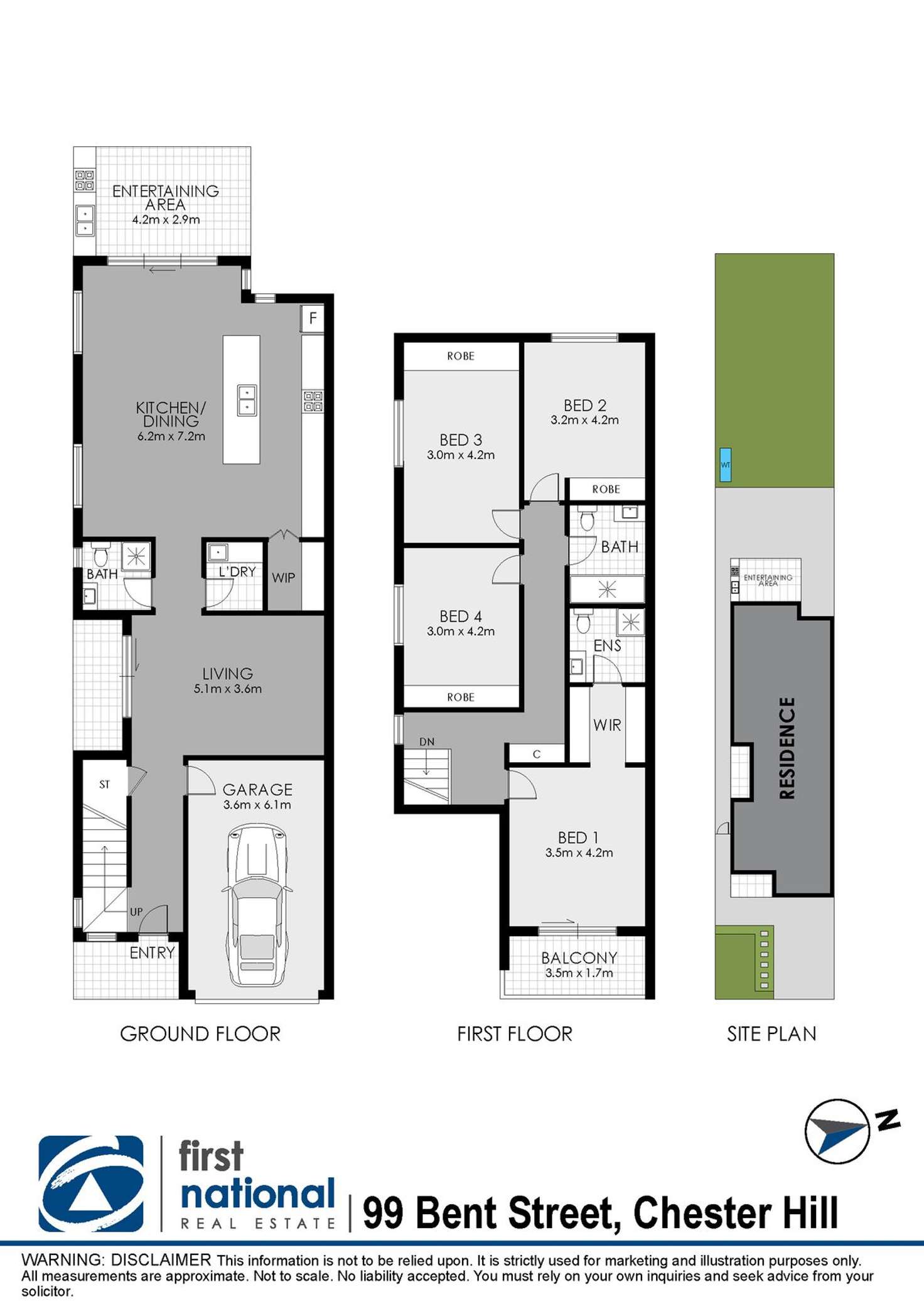 Floorplan of Homely semiDetached listing, 99 Bent Street, Chester Hill NSW 2162