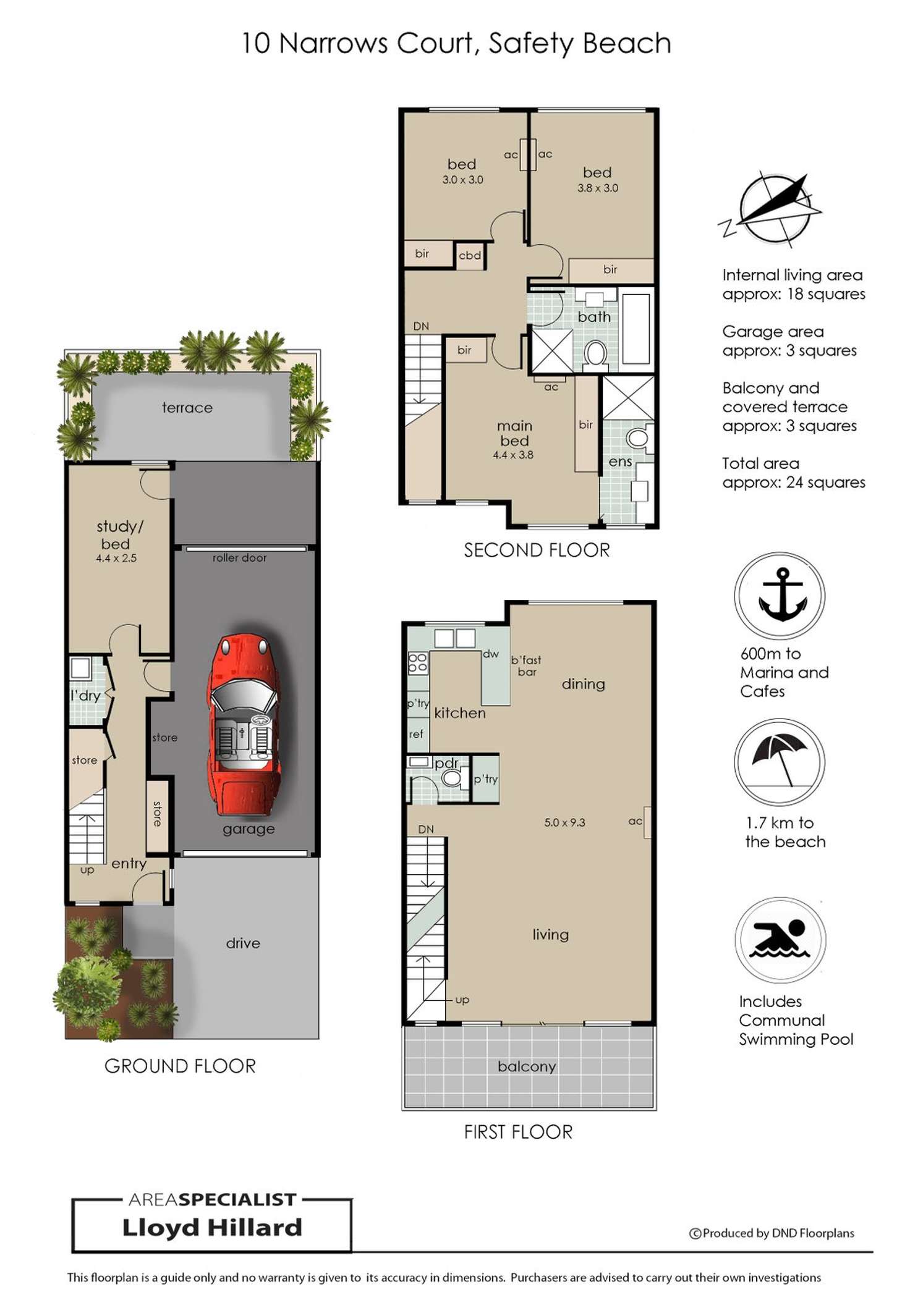 Floorplan of Homely townhouse listing, 3/48 Narrows Court, Safety Beach VIC 3936