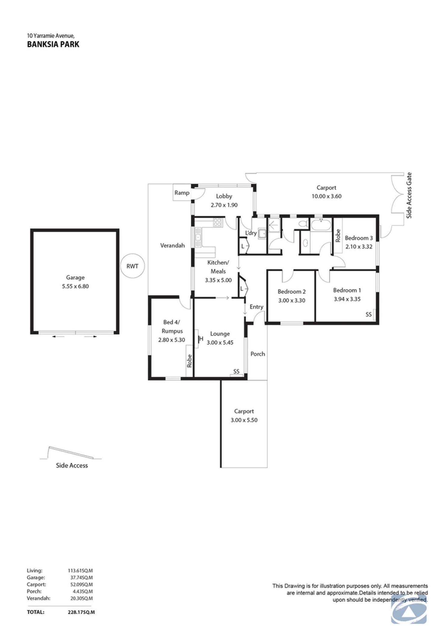 Floorplan of Homely house listing, 10 Yarramie Avenue, Banksia Park SA 5091