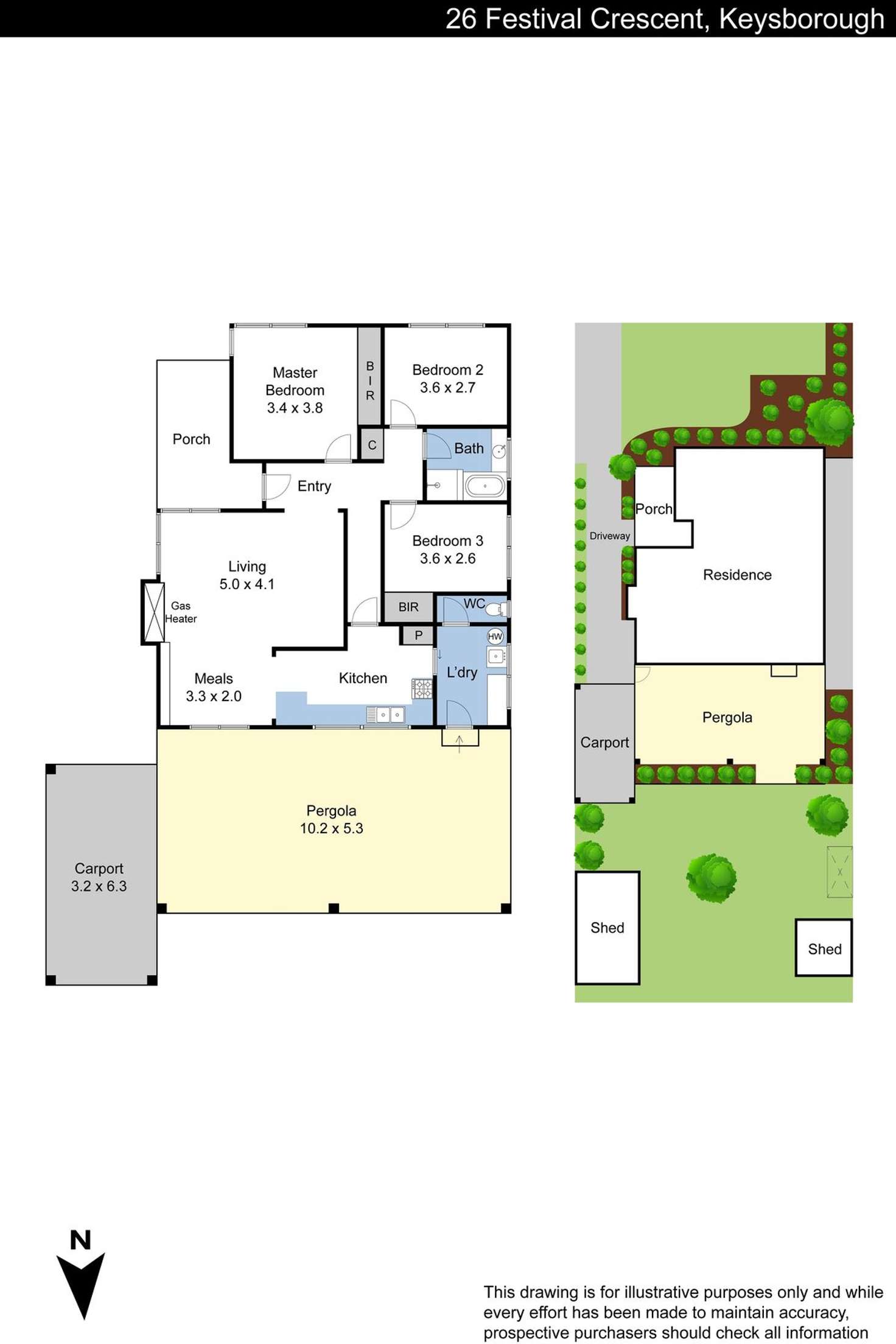 Floorplan of Homely house listing, 26 Festival Crescent, Keysborough VIC 3173