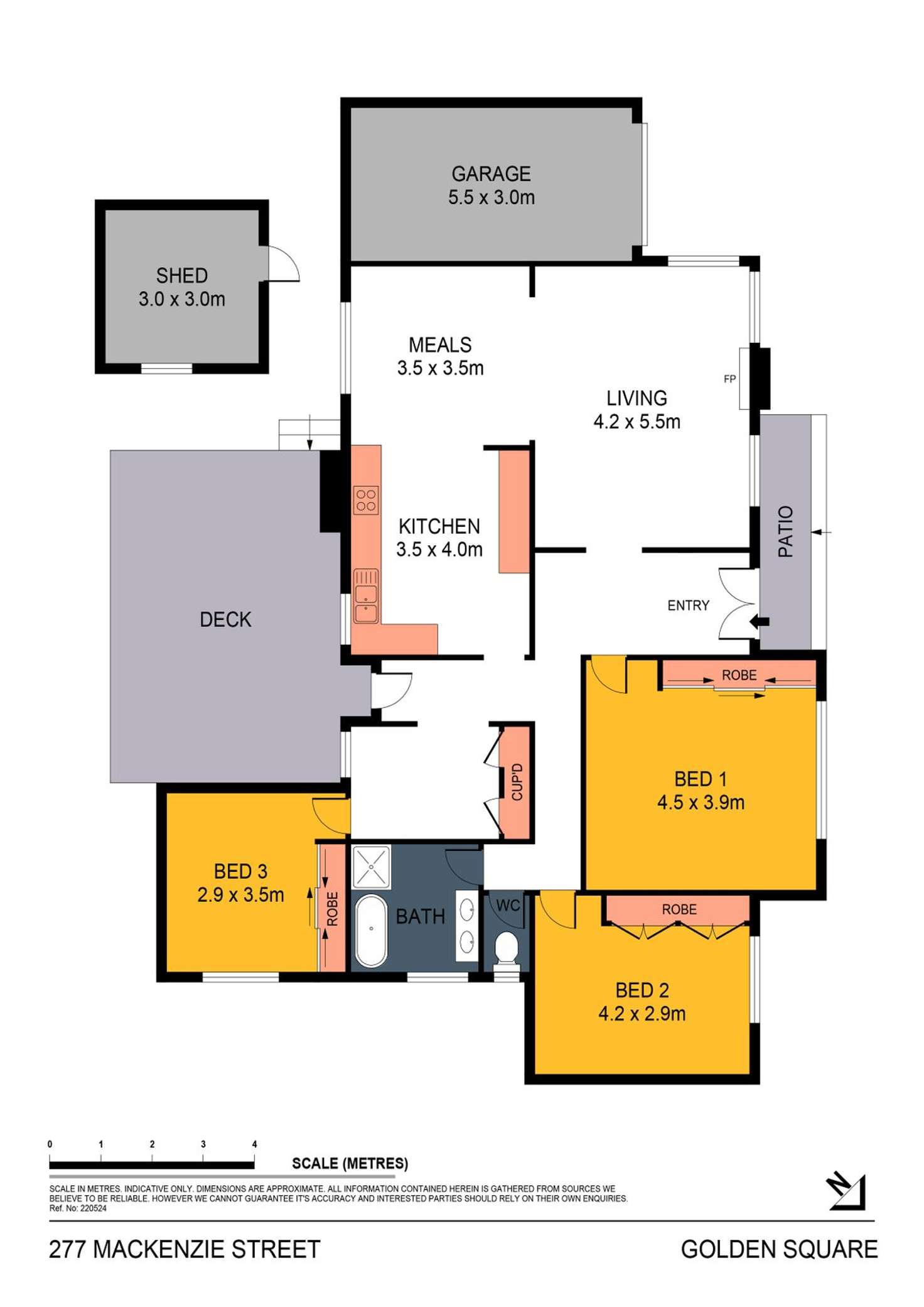 Floorplan of Homely house listing, 277 Mackenzie Street, Golden Square VIC 3555