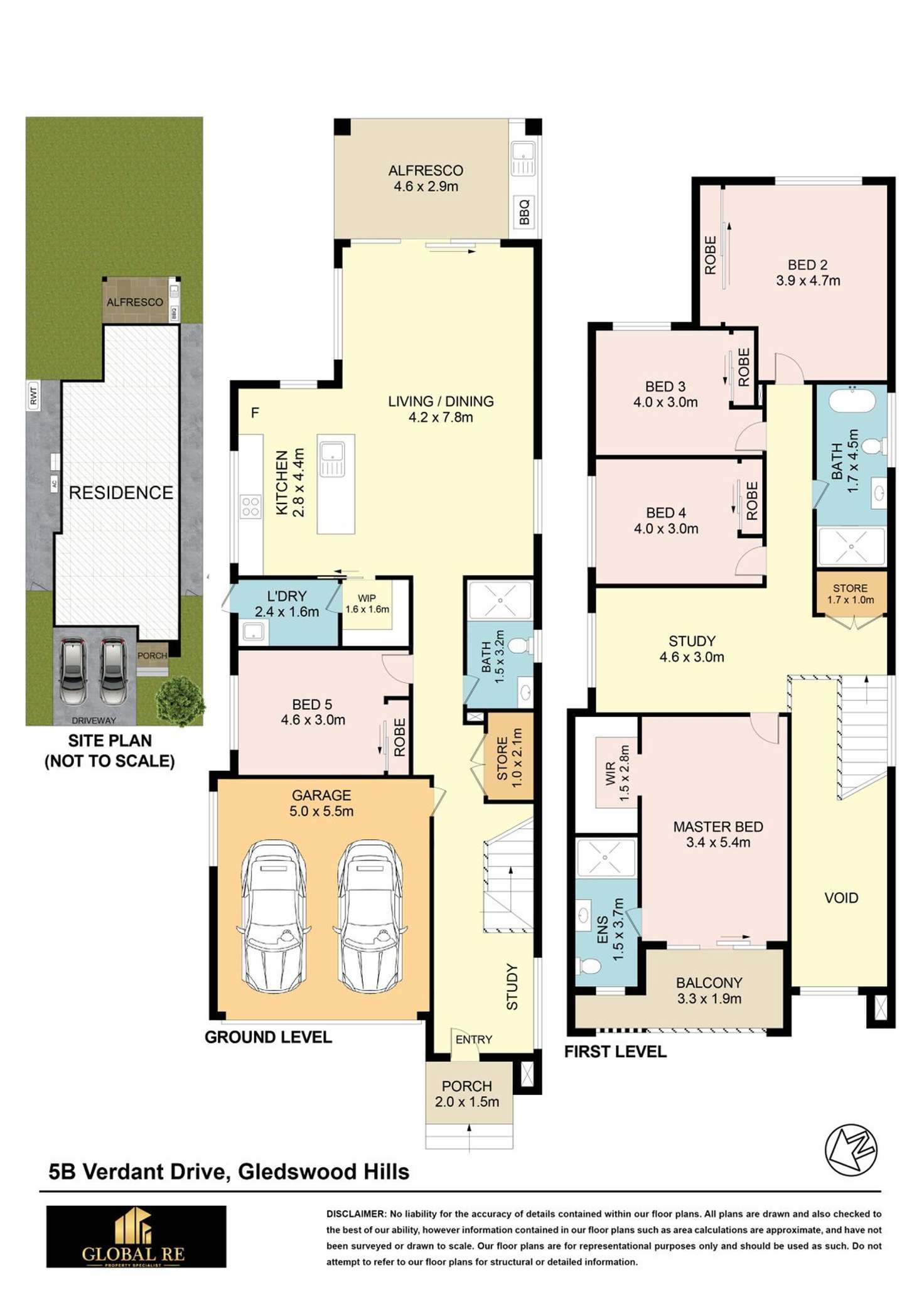 Floorplan of Homely house listing, 5B Verdant drive, Gledswood Hills NSW 2557