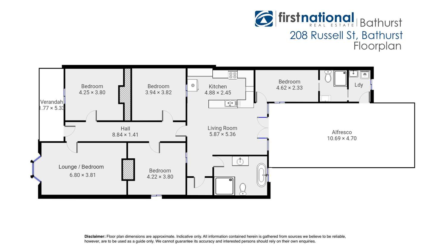 Floorplan of Homely house listing, 208 Russell Street, Bathurst NSW 2795