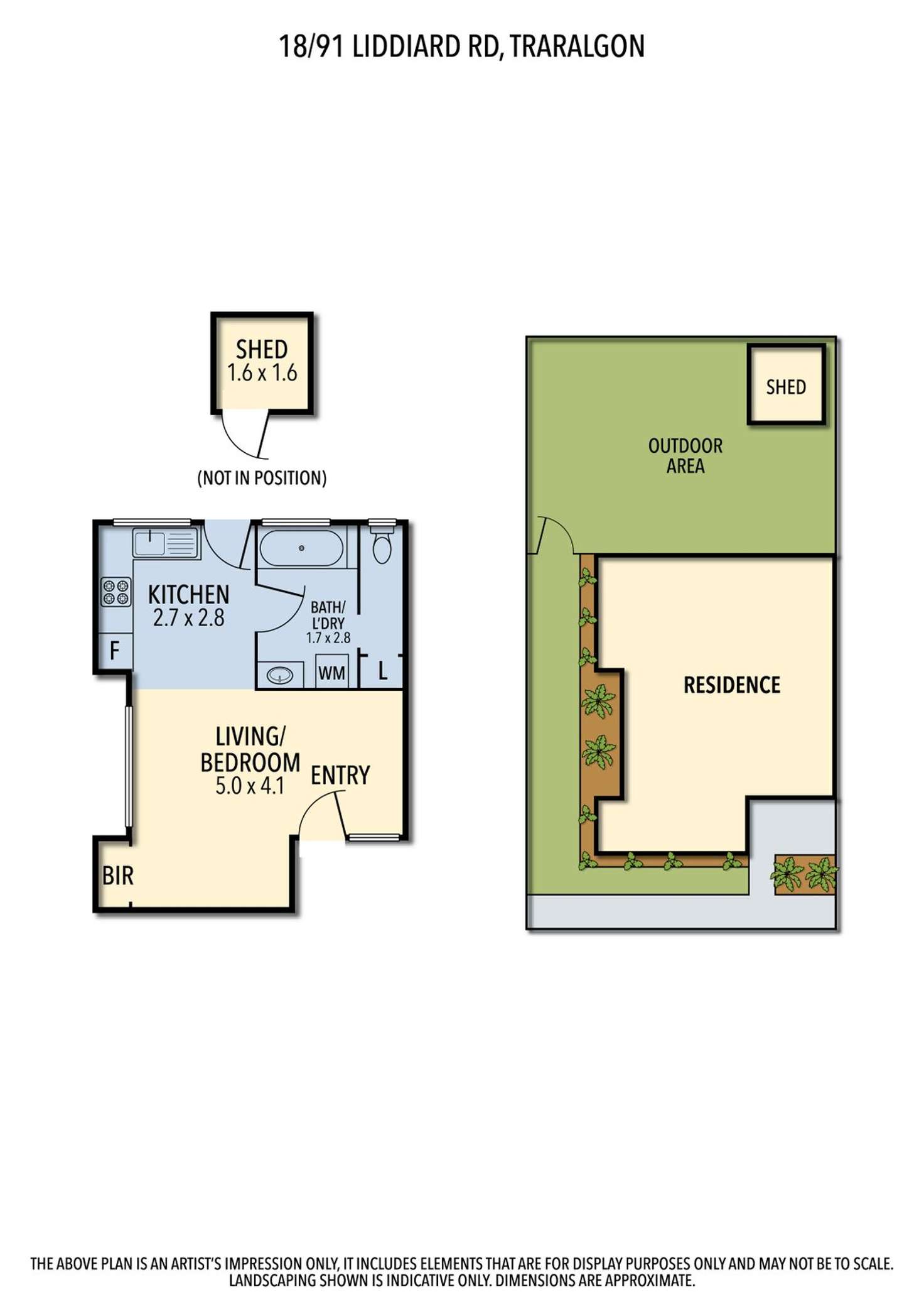 Floorplan of Homely unit listing, 18/91 Liddiard Road, Traralgon VIC 3844