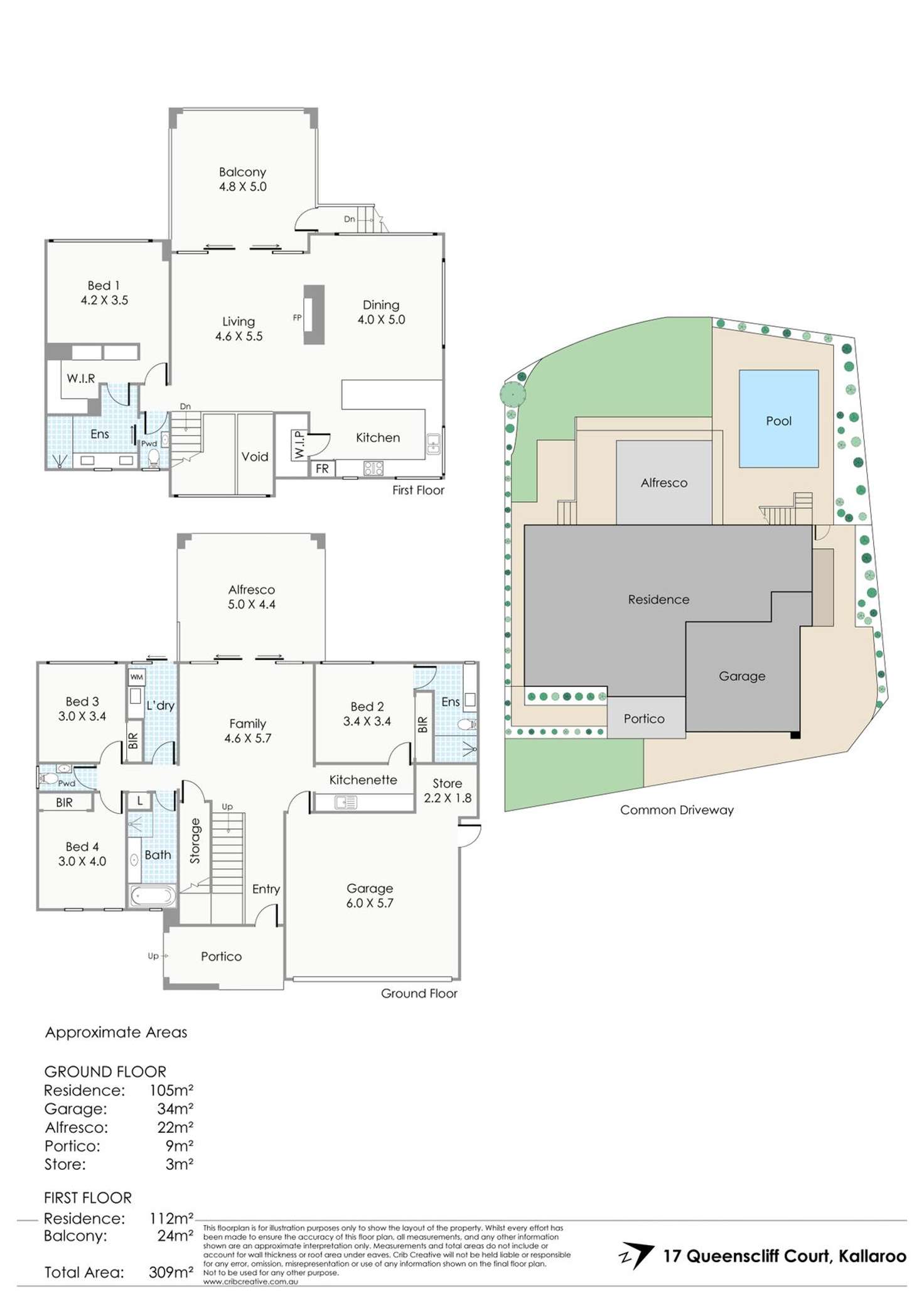Floorplan of Homely house listing, 17 Queenscliff Court, Kallaroo WA 6025