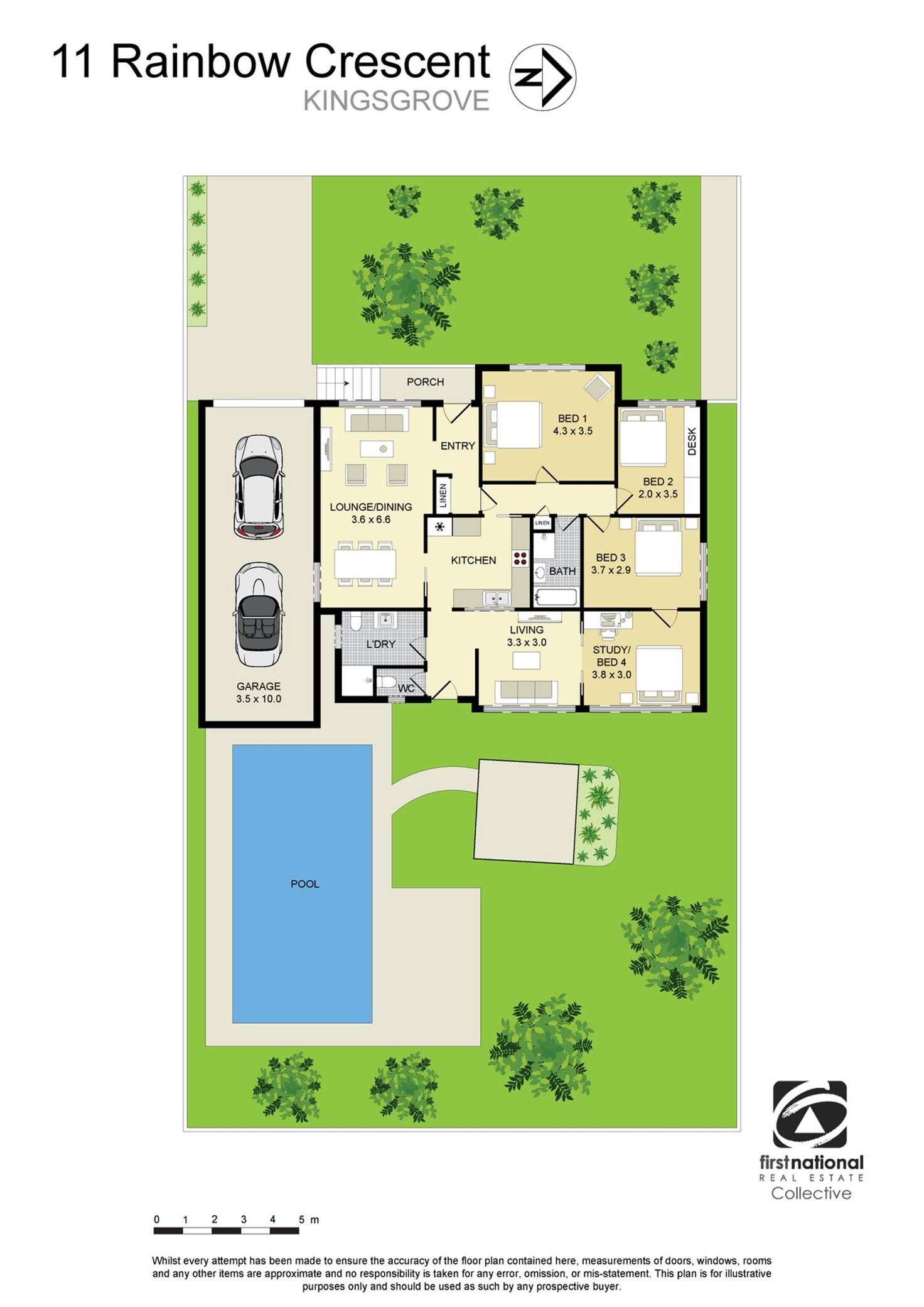 Floorplan of Homely house listing, 11 Rainbow Crescent, Kingsgrove NSW 2208