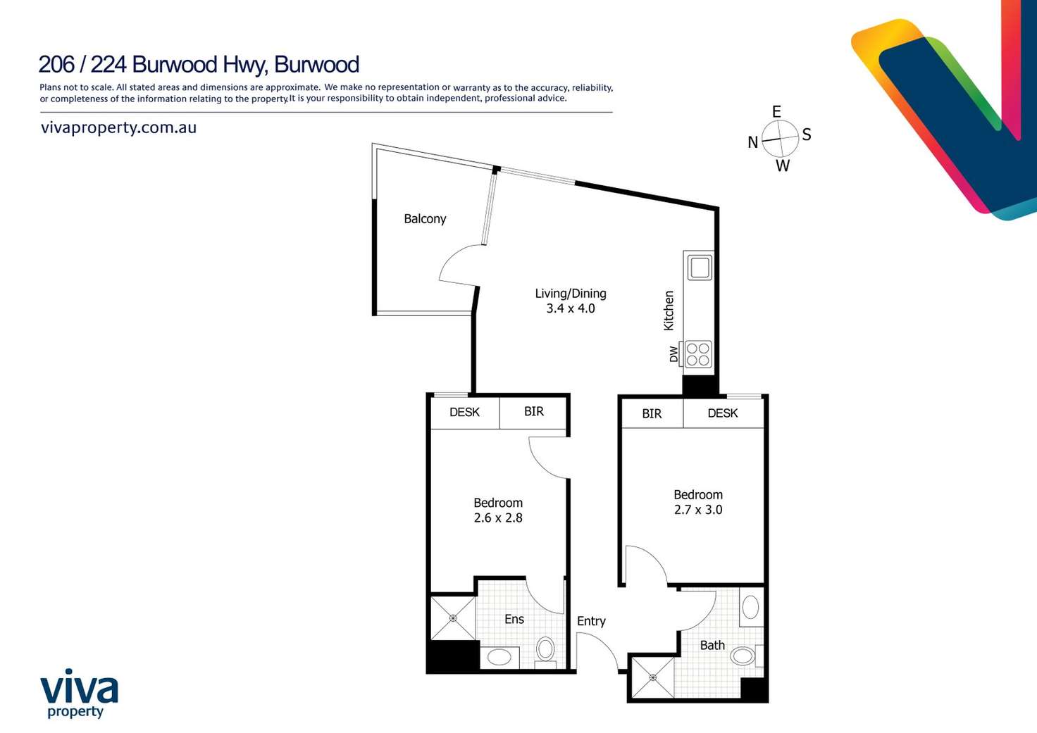 Floorplan of Homely apartment listing, 206/224-226 Burwood Highway, Burwood VIC 3125
