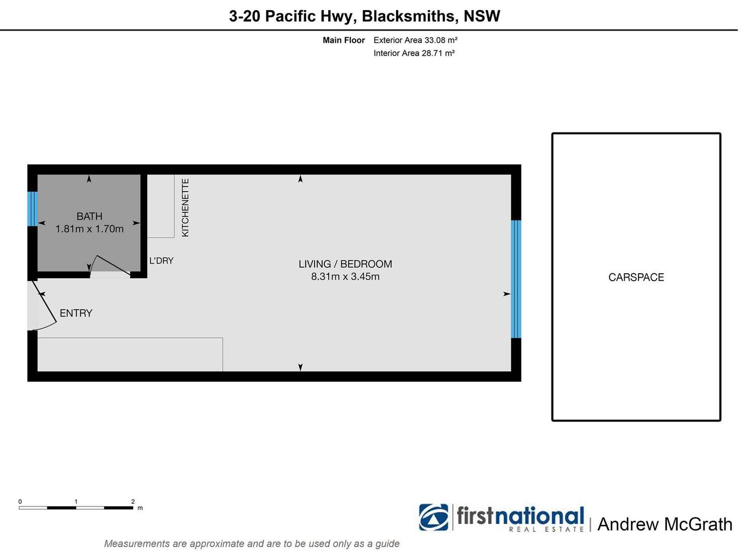 Floorplan of Homely studio listing, 3/20 Pacific Highway, Blacksmiths NSW 2281