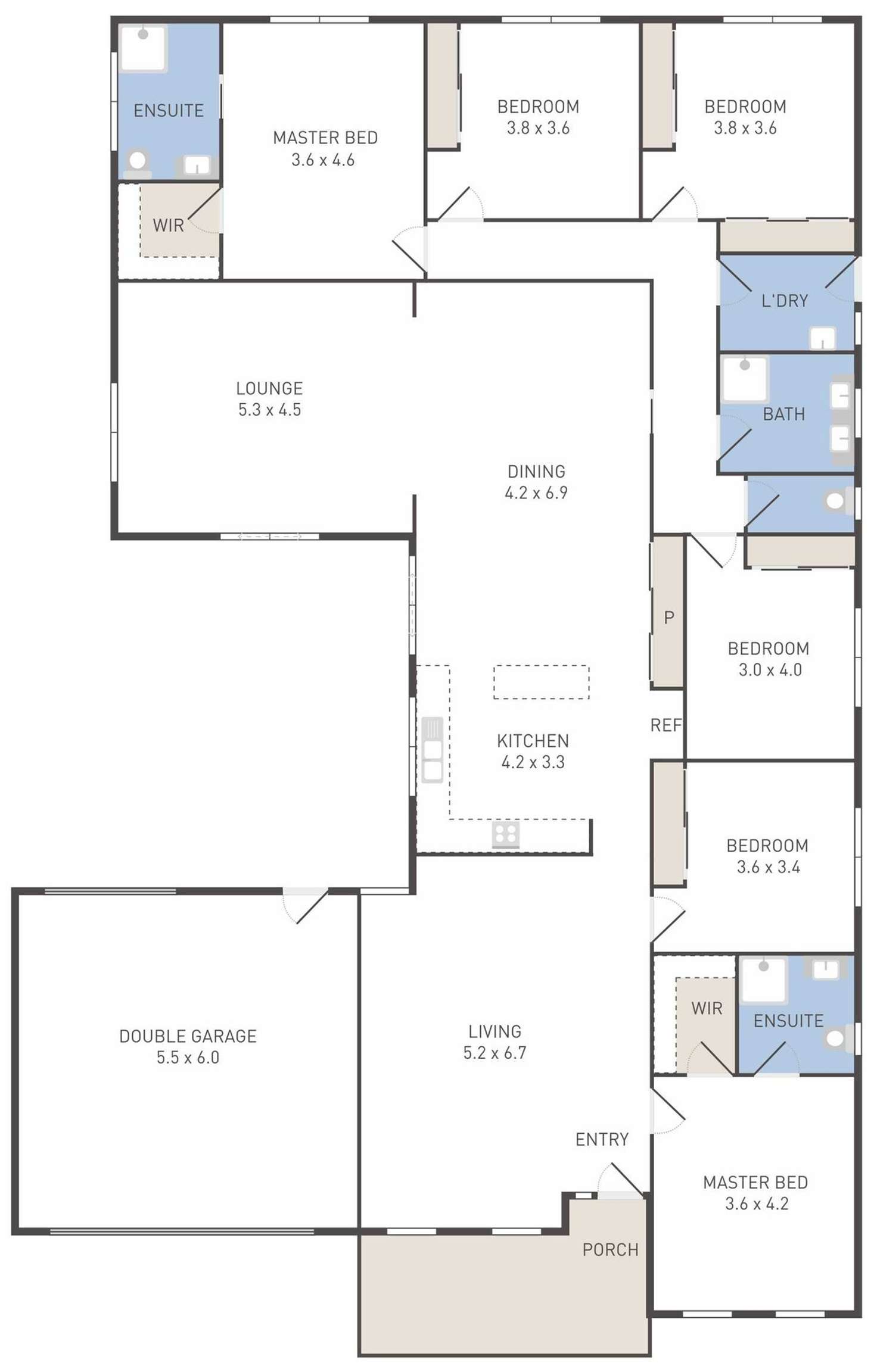 Floorplan of Homely house listing, 40 Mantello Drive, Werribee VIC 3030