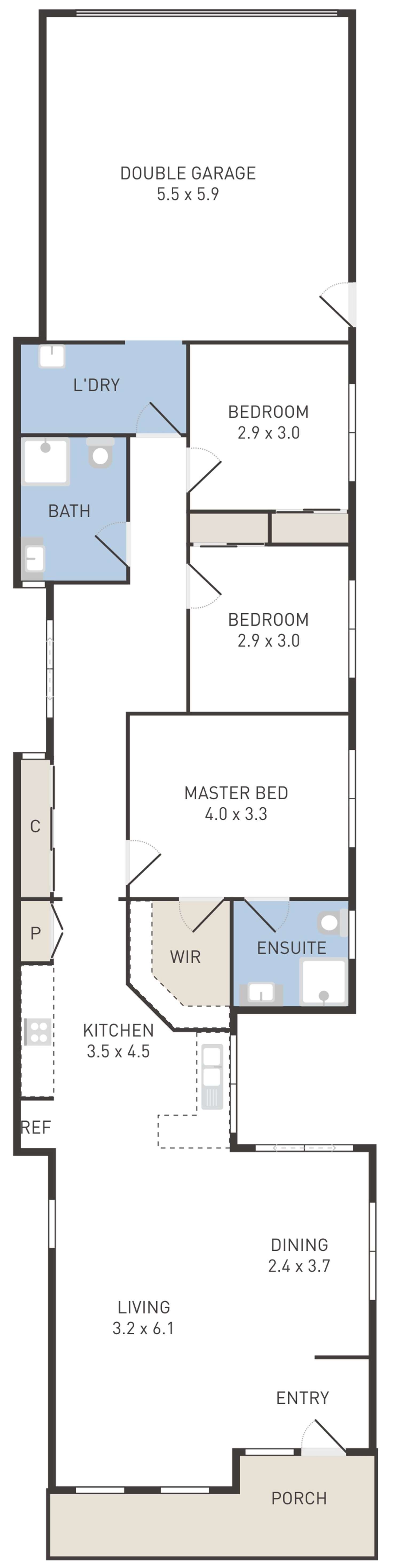 Floorplan of Homely house listing, 23 Mansfield Drive, Werribee VIC 3030