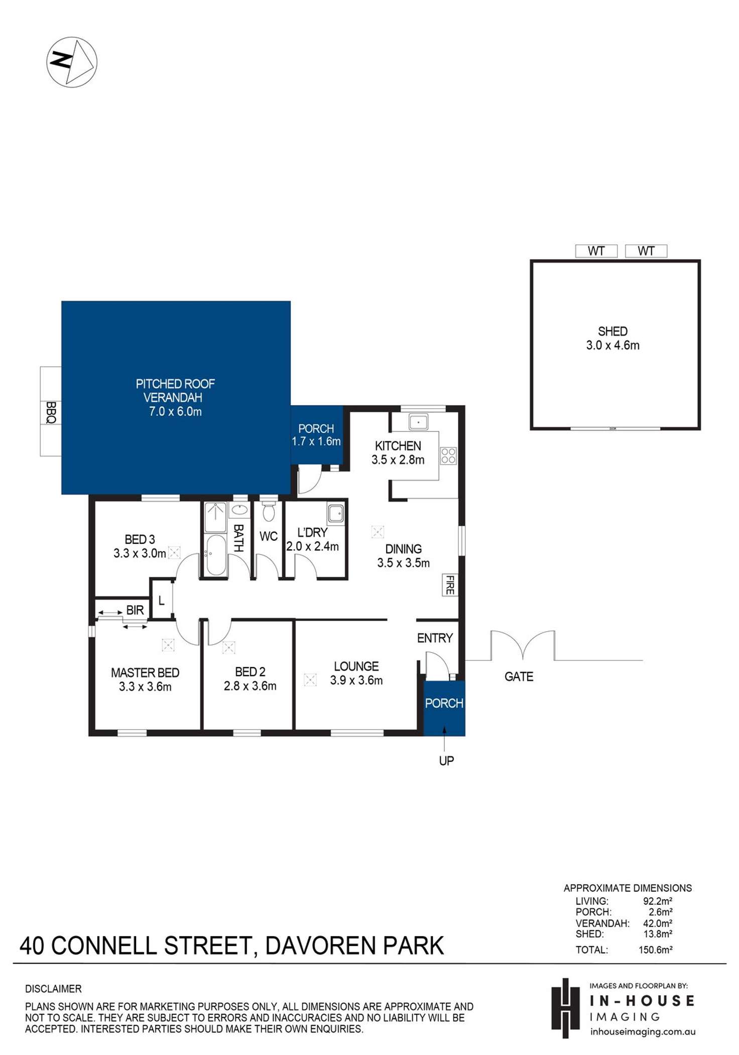 Floorplan of Homely house listing, 40 Connell Street, Davoren Park SA 5113