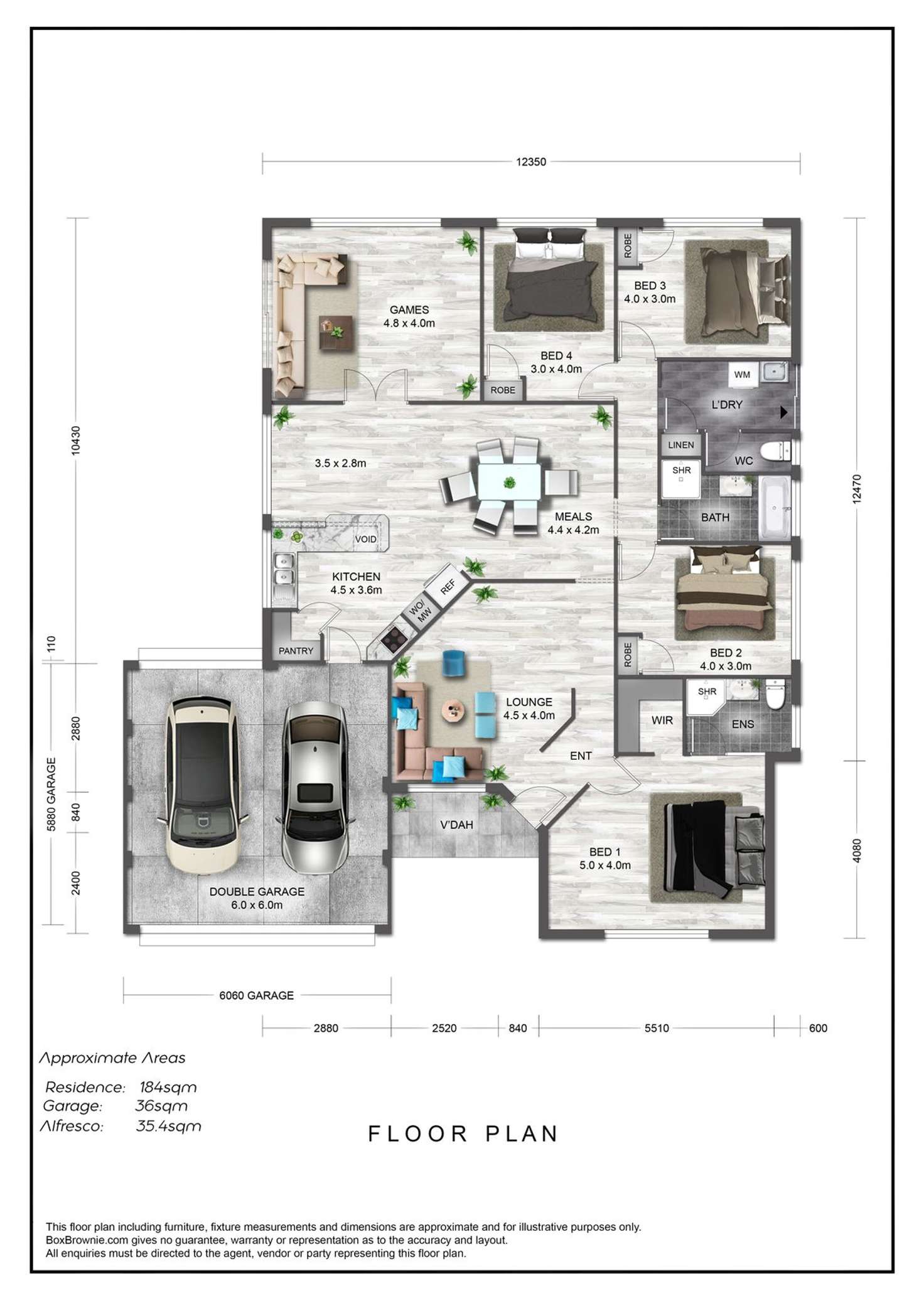 Floorplan of Homely house listing, 110 Selkirk Drive, Kinross WA 6028
