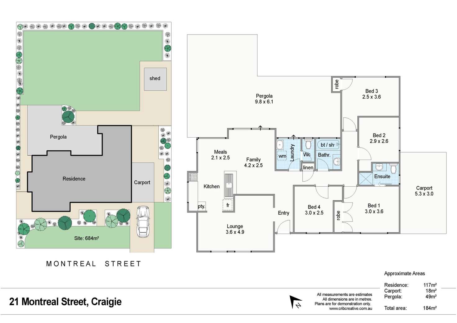 Floorplan of Homely house listing, 21 Montreal Street, Craigie WA 6025