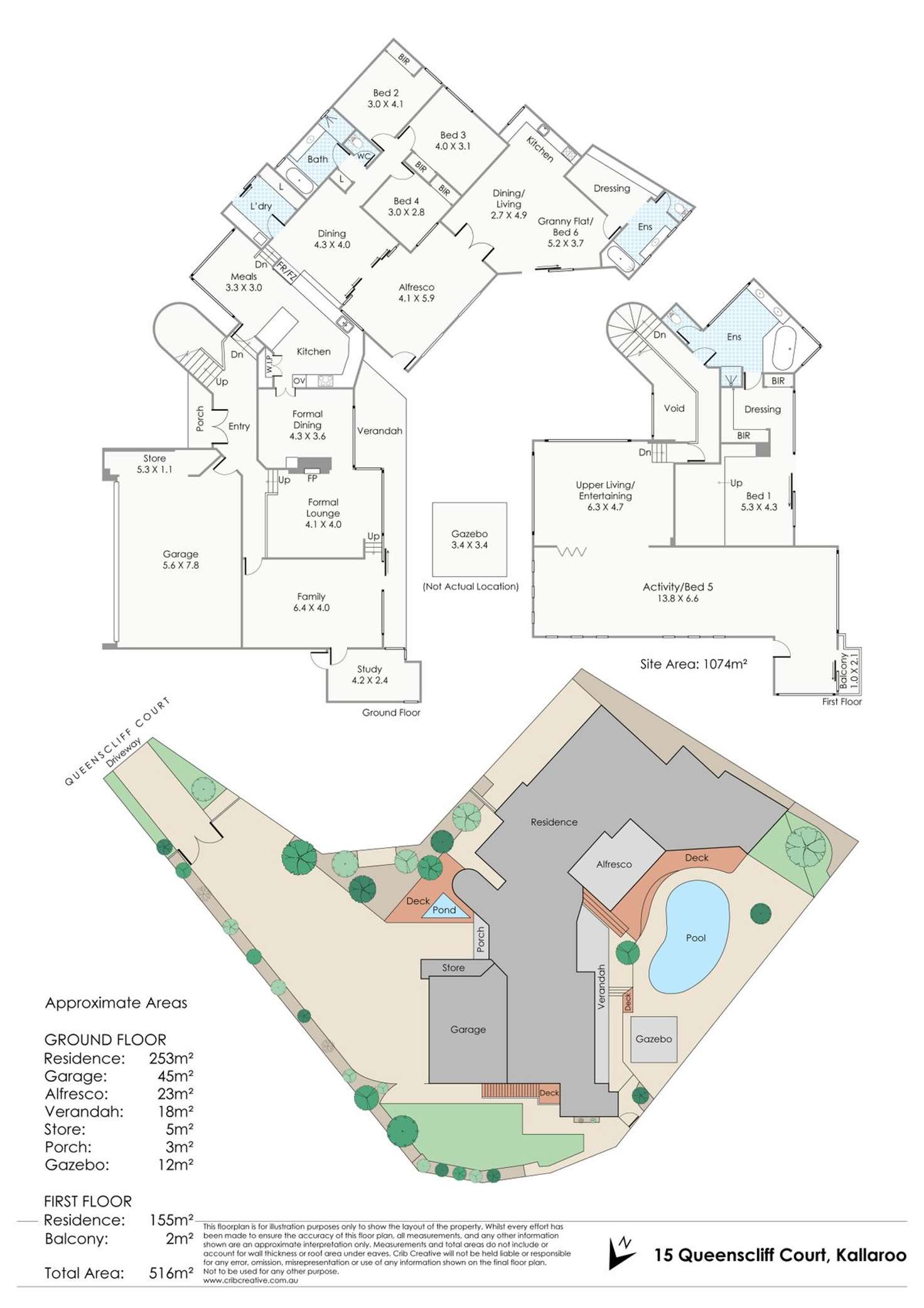 Floorplan of Homely house listing, 15 Queenscliff Court, Kallaroo WA 6025