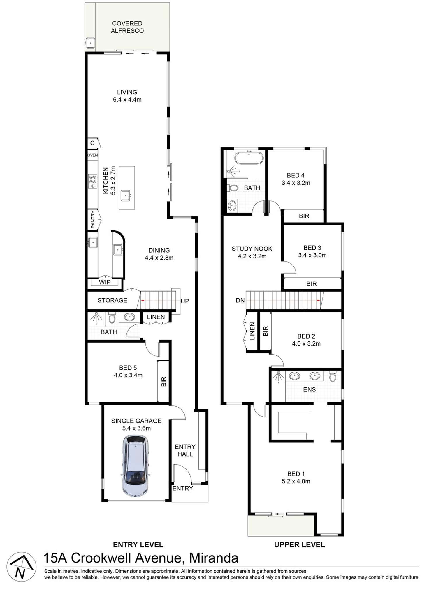 Floorplan of Homely semiDetached listing, 15a Crookwell Avenue, Miranda NSW 2228