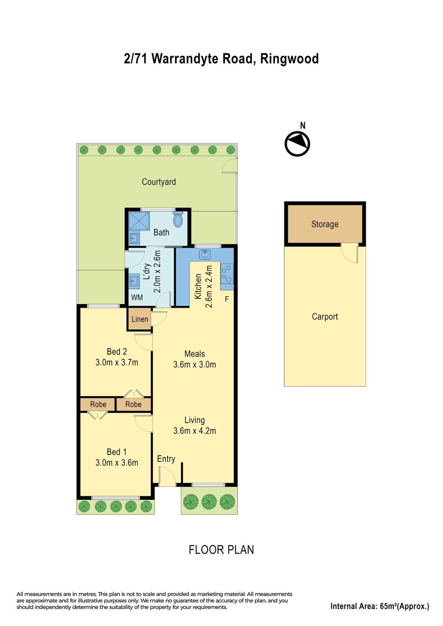 Floorplan of Homely unit listing, 2/71 Warrandyte Road, Ringwood VIC 3134