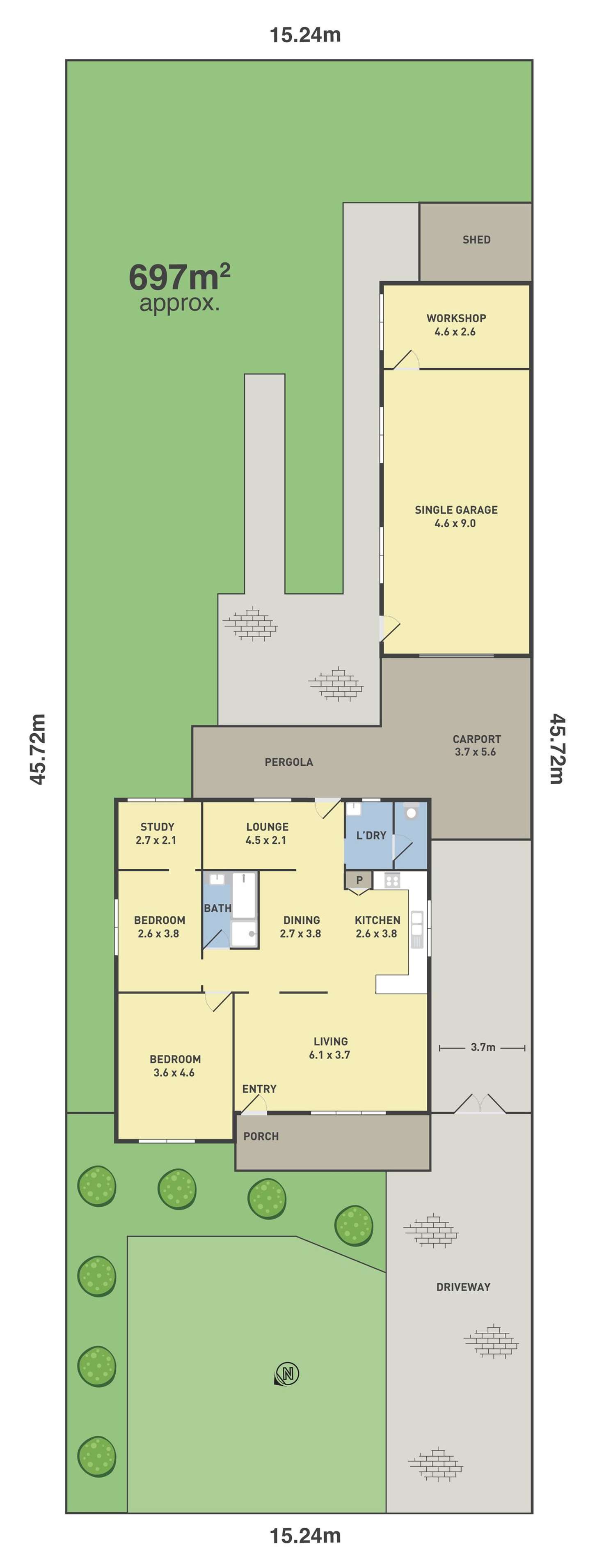 Floorplan of Homely house listing, 32 Raymond Street, Sunshine West VIC 3020