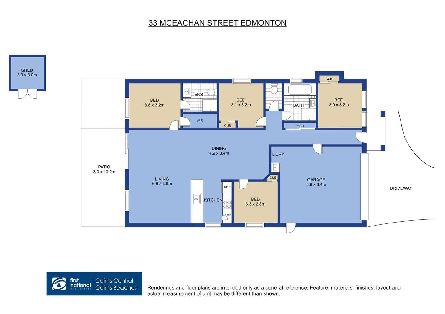 Floorplan of Homely house listing, 33 McEachan Street, Edmonton QLD 4869