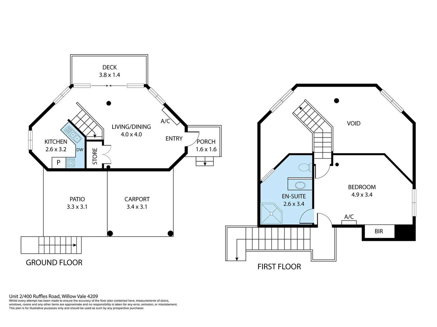 Floorplan of Homely unit listing, 2/400 Ruffles Road, Willow Vale QLD 4209