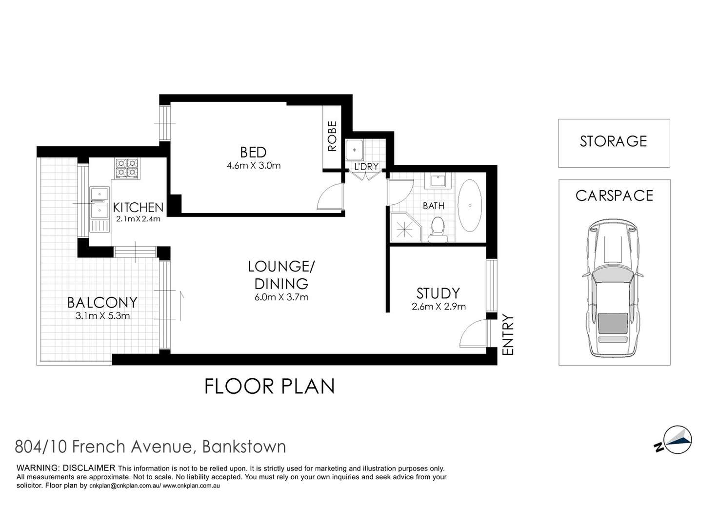 Floorplan of Homely apartment listing, 804/10 French Avenue, Bankstown NSW 2200