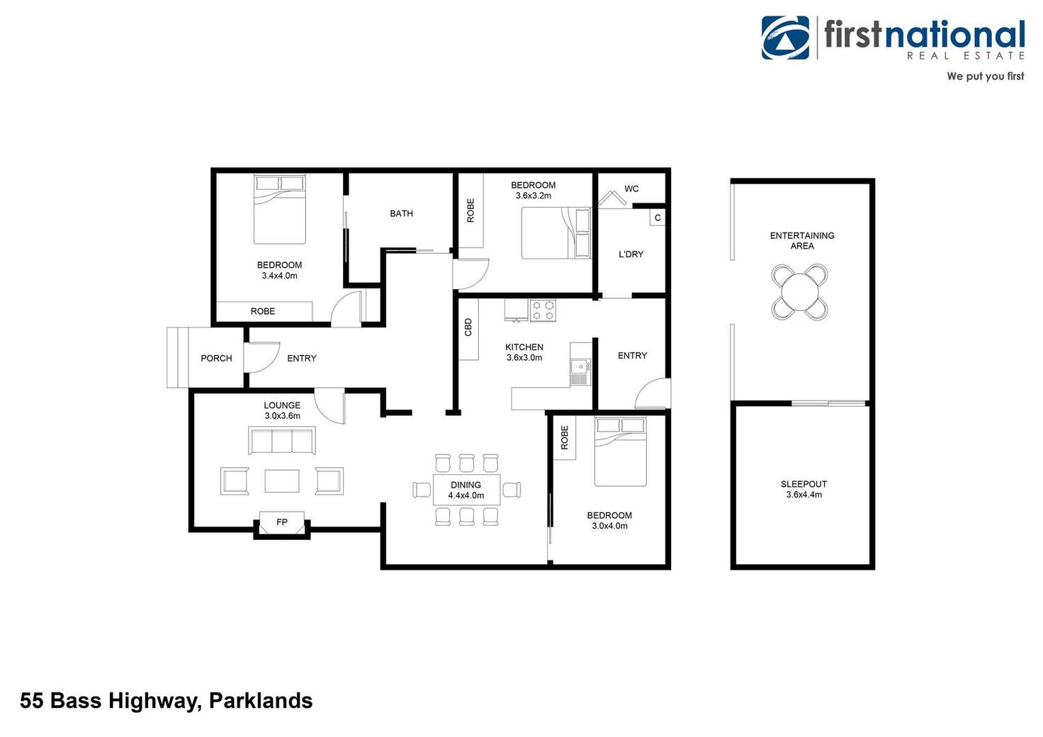 Floorplan of Homely house listing, 55 Bass Highway, Parklands TAS 7320