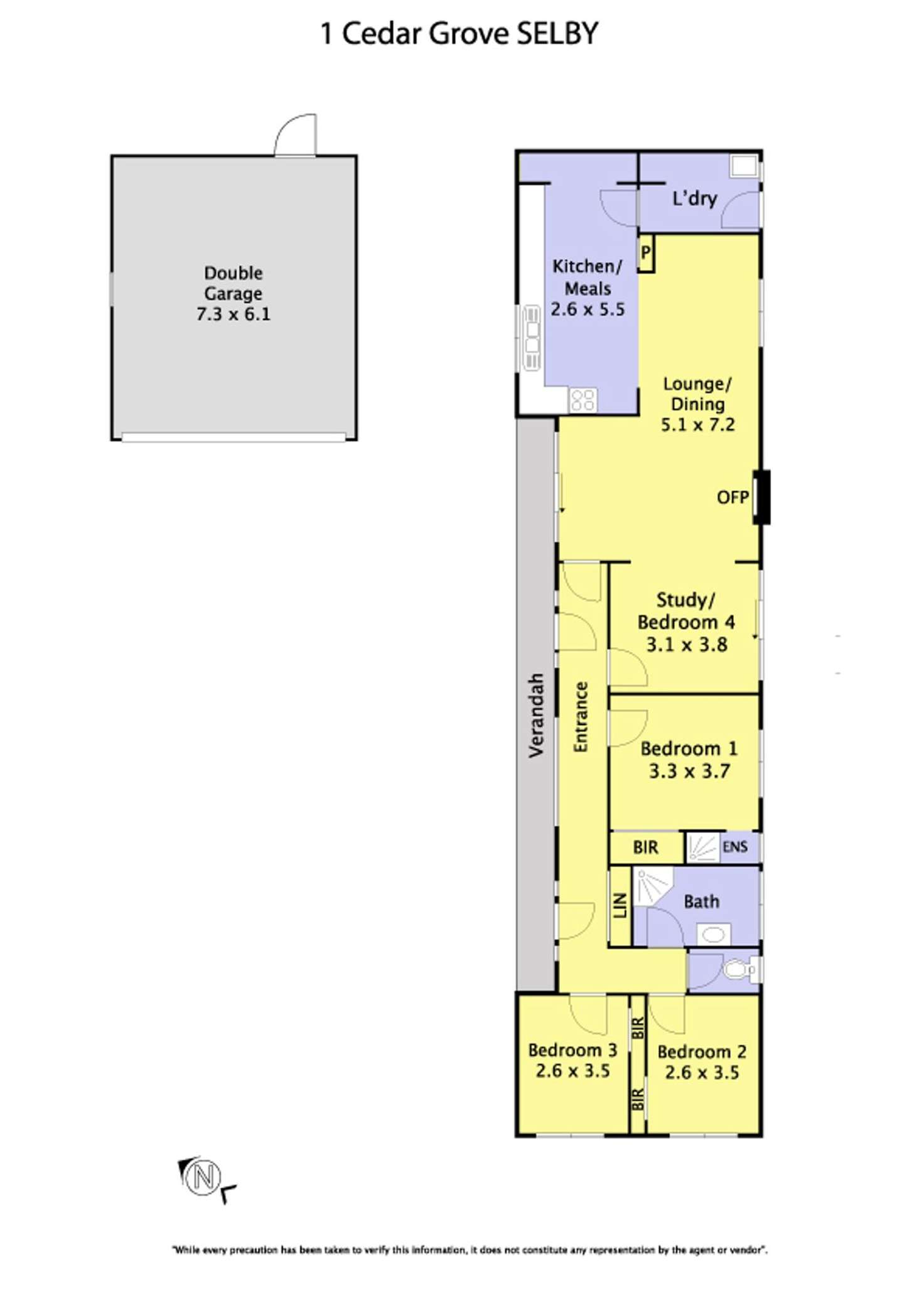 Floorplan of Homely house listing, 1 Cedar Grove, Selby VIC 3159