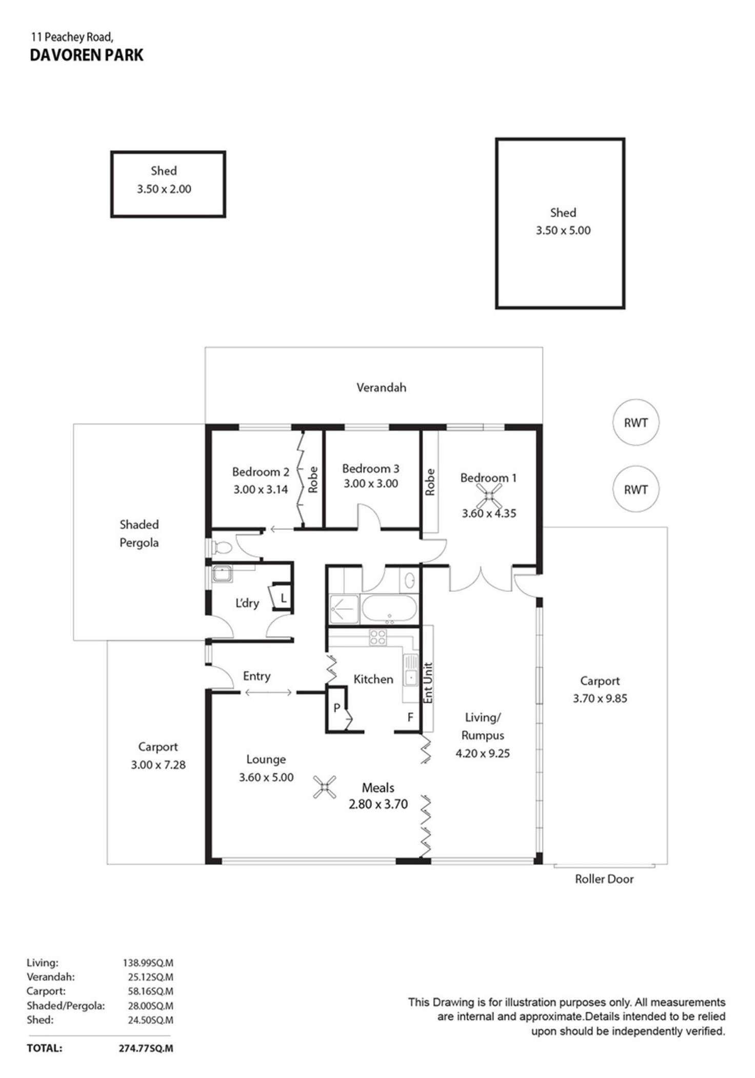 Floorplan of Homely house listing, 11 Peachey Road, Davoren Park SA 5113