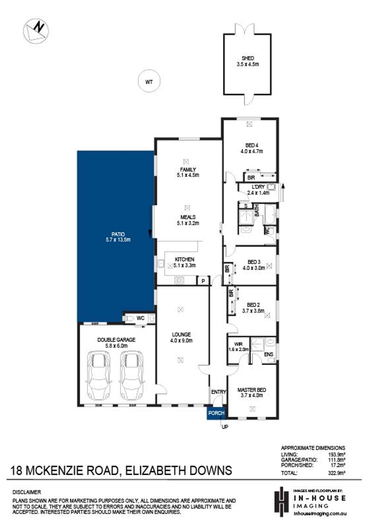 Floorplan of Homely house listing, 18 McKenzie Road, Elizabeth Downs SA 5113