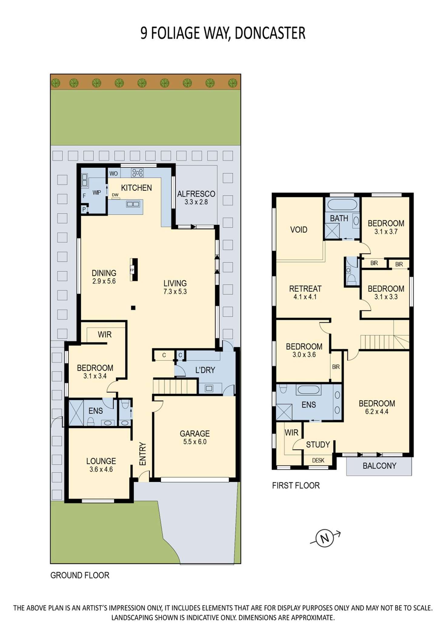 Floorplan of Homely house listing, 9 Foliage Way, Doncaster VIC 3108