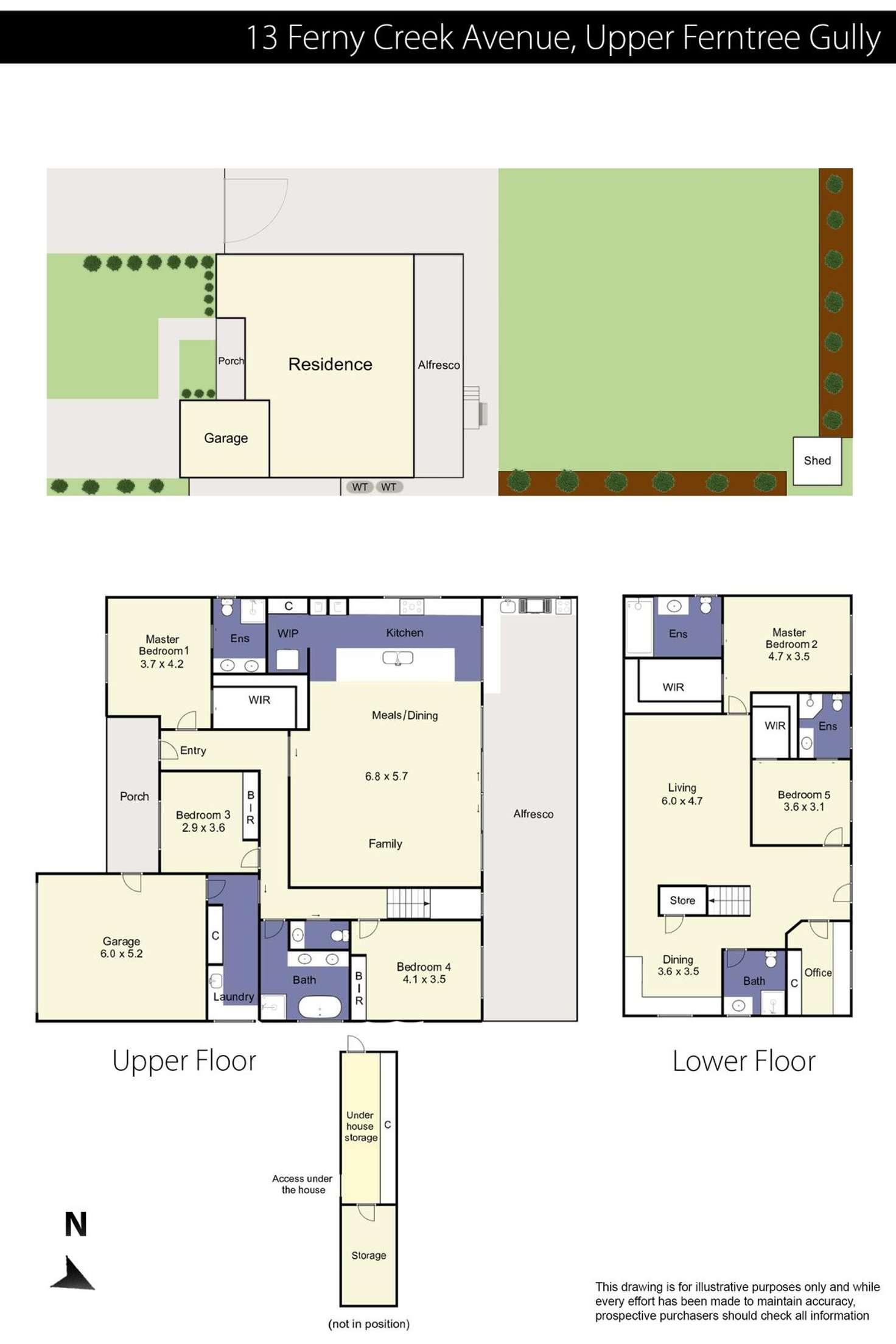 Floorplan of Homely house listing, 13 Ferny Creek Avenue, Upper Ferntree Gully VIC 3156