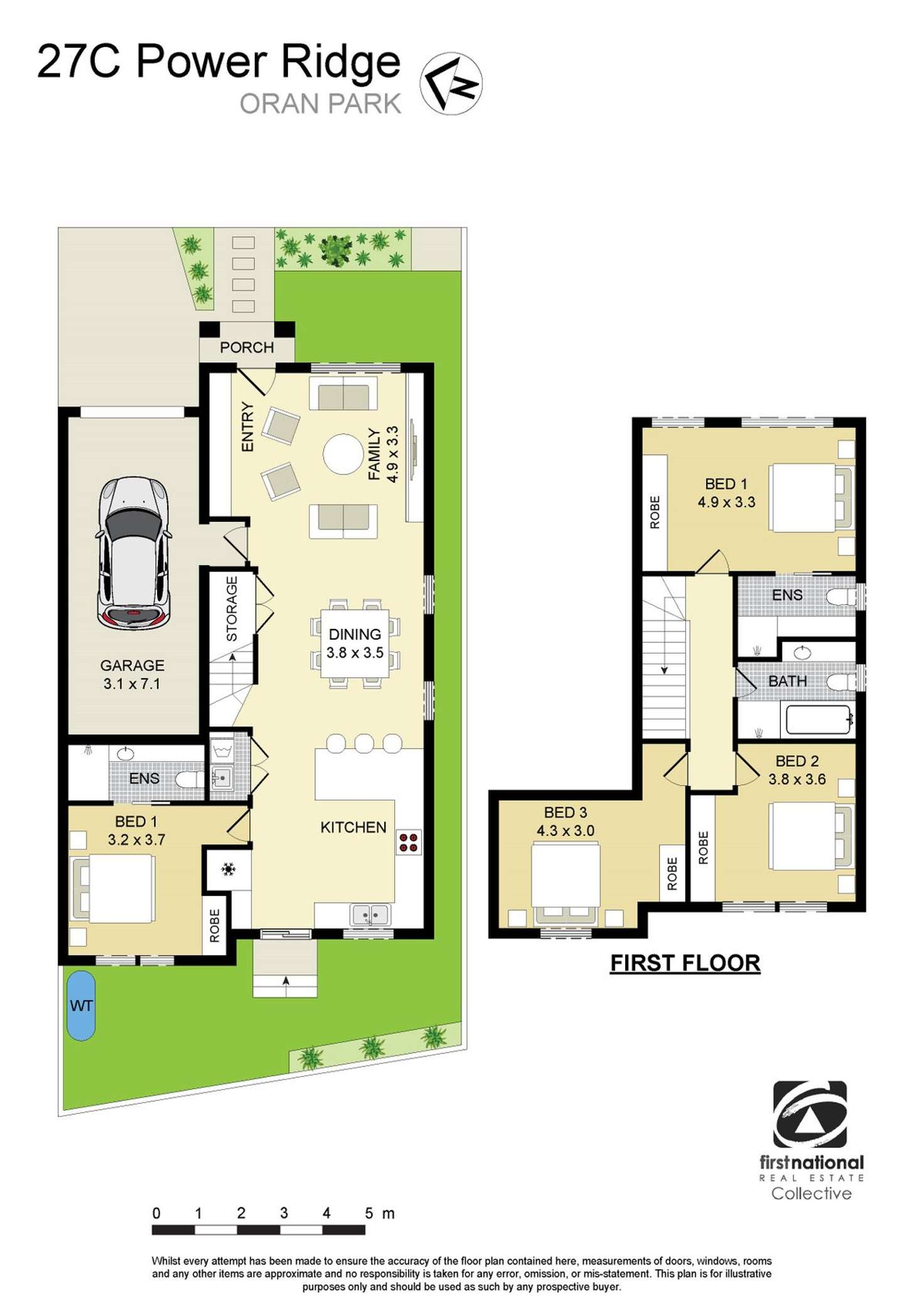 Floorplan of Homely semiDetached listing, 27C Power Ridge, Oran Park NSW 2570