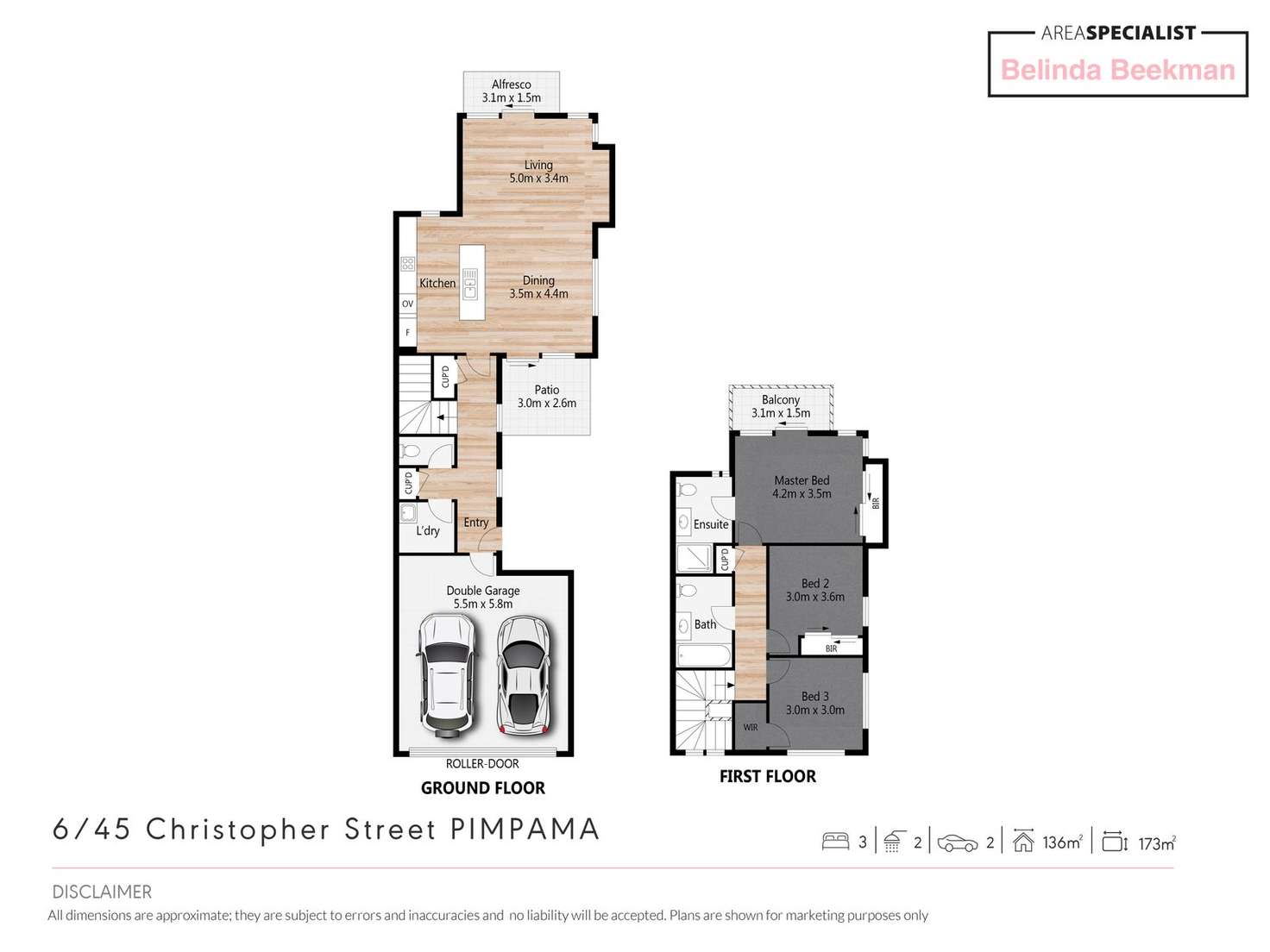Floorplan of Homely townhouse listing, 6/45 Christopher Street, Pimpama QLD 4209