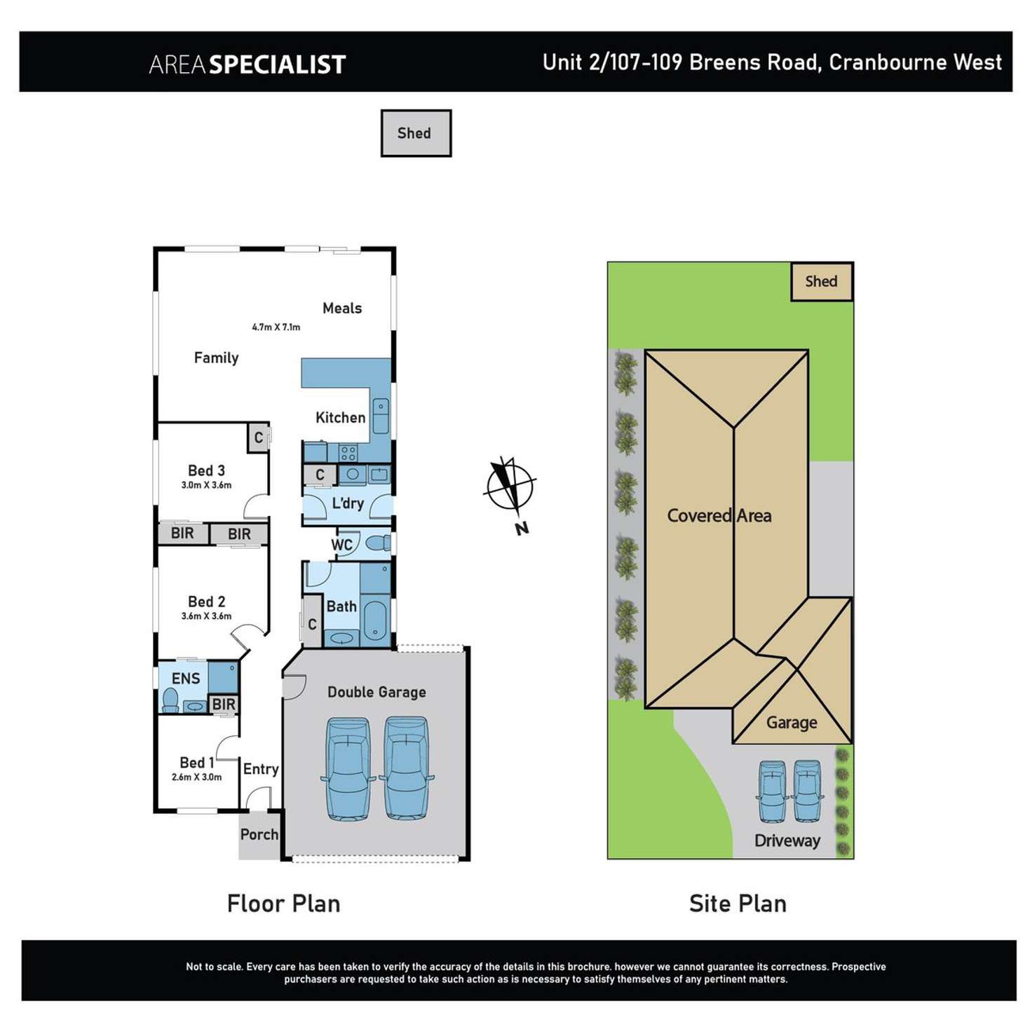 Floorplan of Homely unit listing, 2/107-109 Breens Road, Cranbourne West VIC 3977