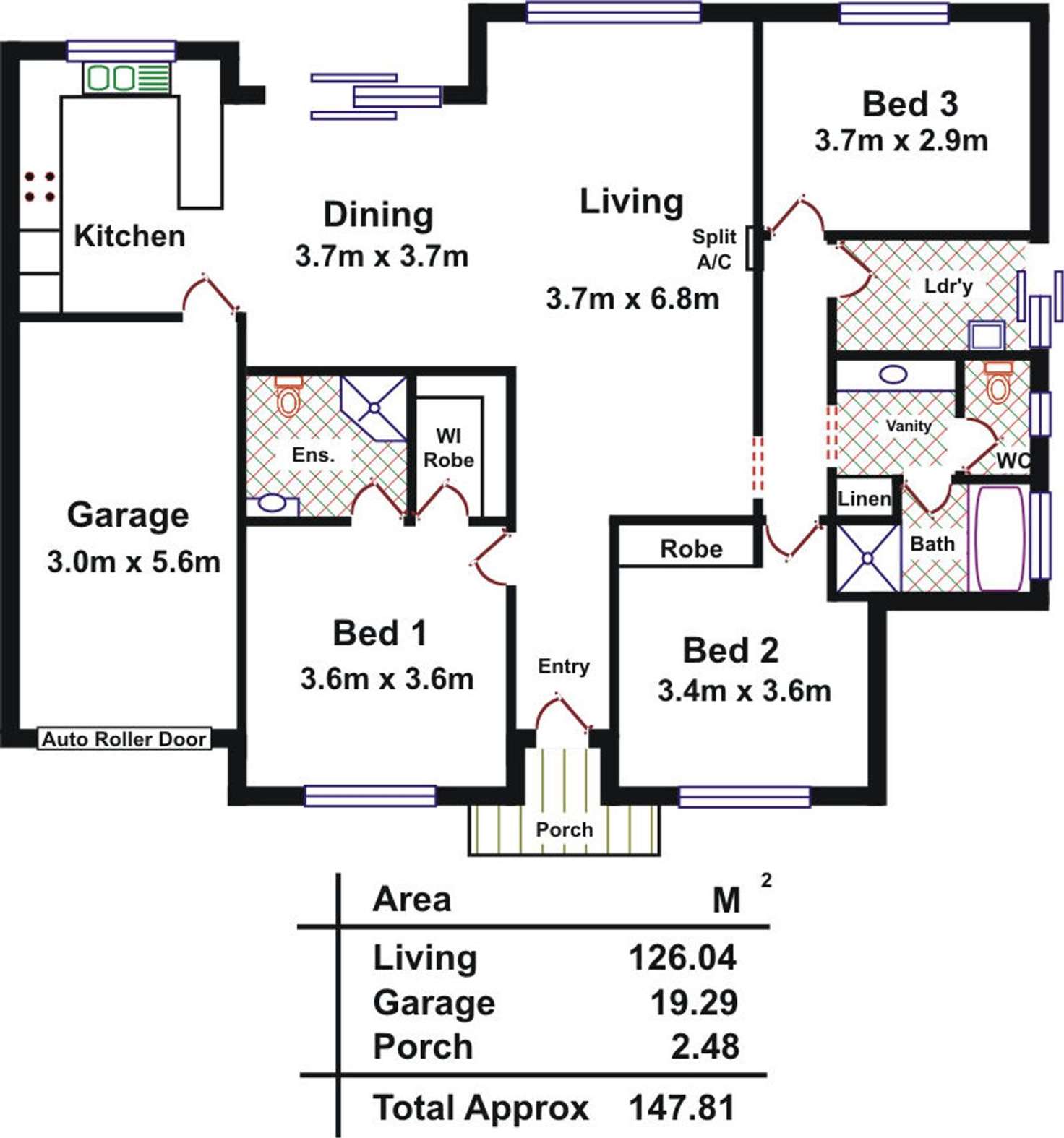 Floorplan of Homely house listing, 1/10 Rose Street, Smithfield SA 5114