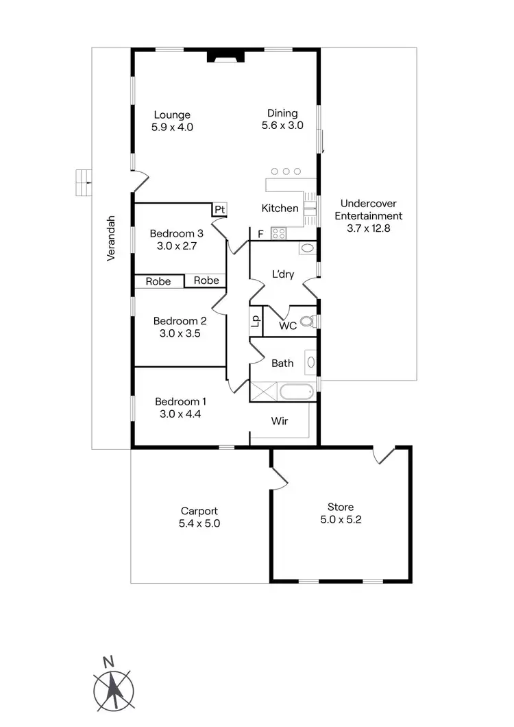 Floorplan of Homely house listing, 28 Jeffery Street, Carlsruhe VIC 3442