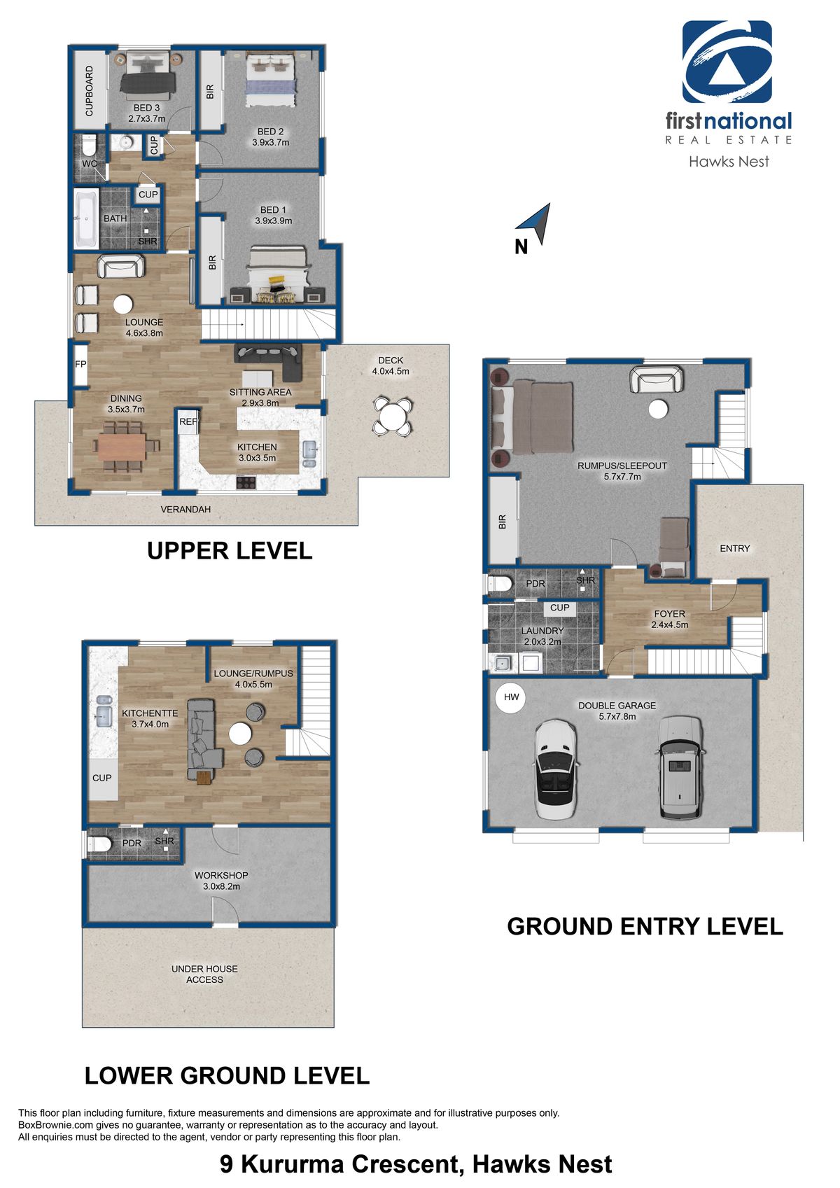 Floorplan of Homely house listing, 9 Kururma Crescent, Hawks Nest NSW 2324