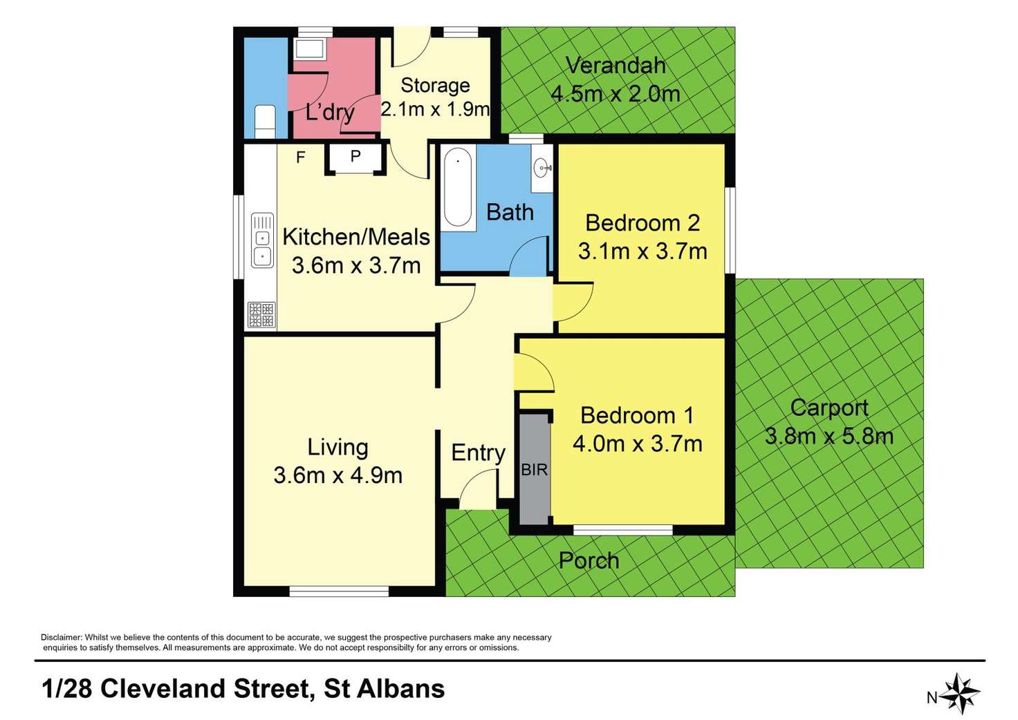 Floorplan of Homely house listing, 1-2/28 Cleveland Street, St Albans VIC 3021