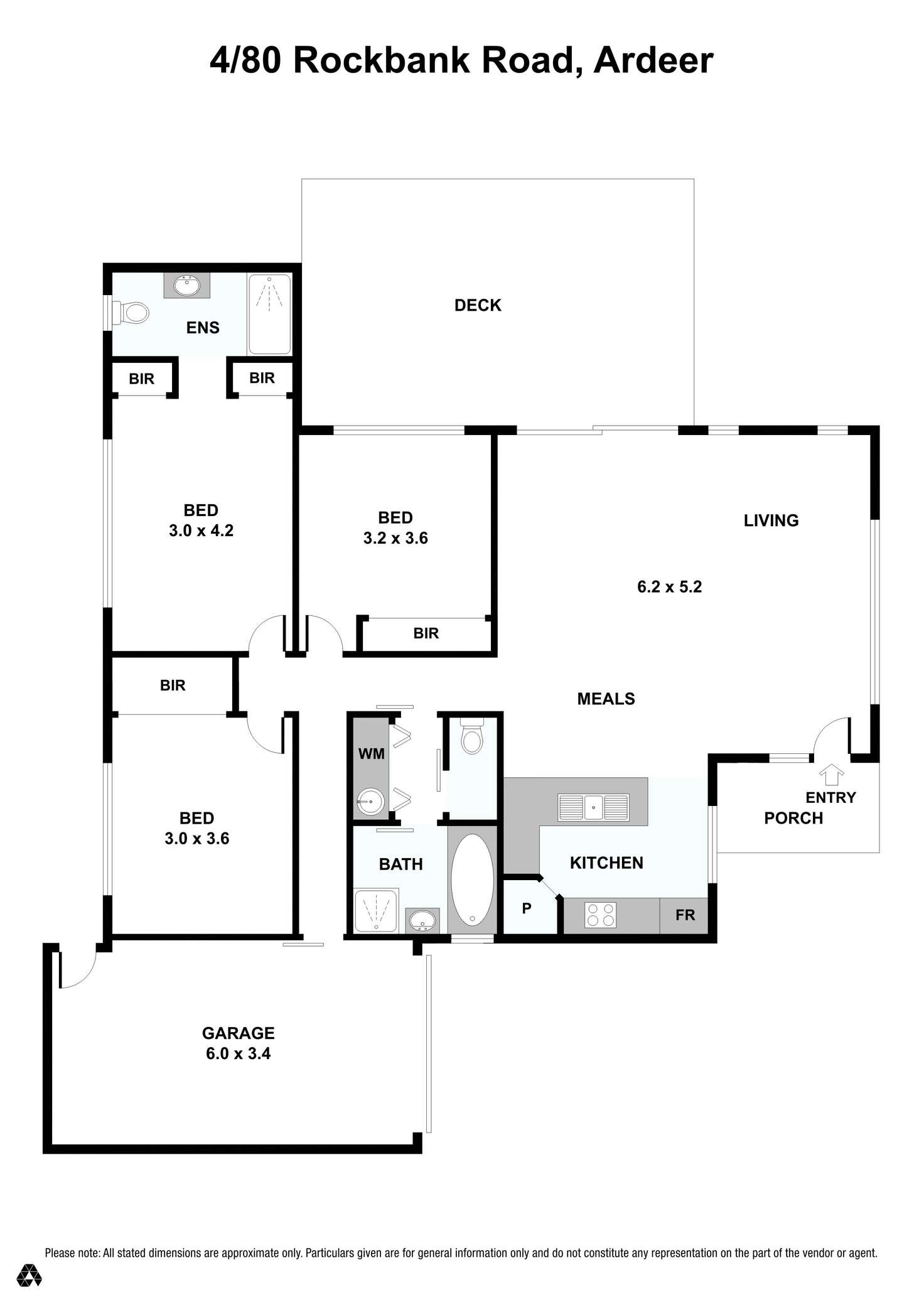 Floorplan of Homely unit listing, 4/80 Rockbank Road, Ardeer VIC 3022