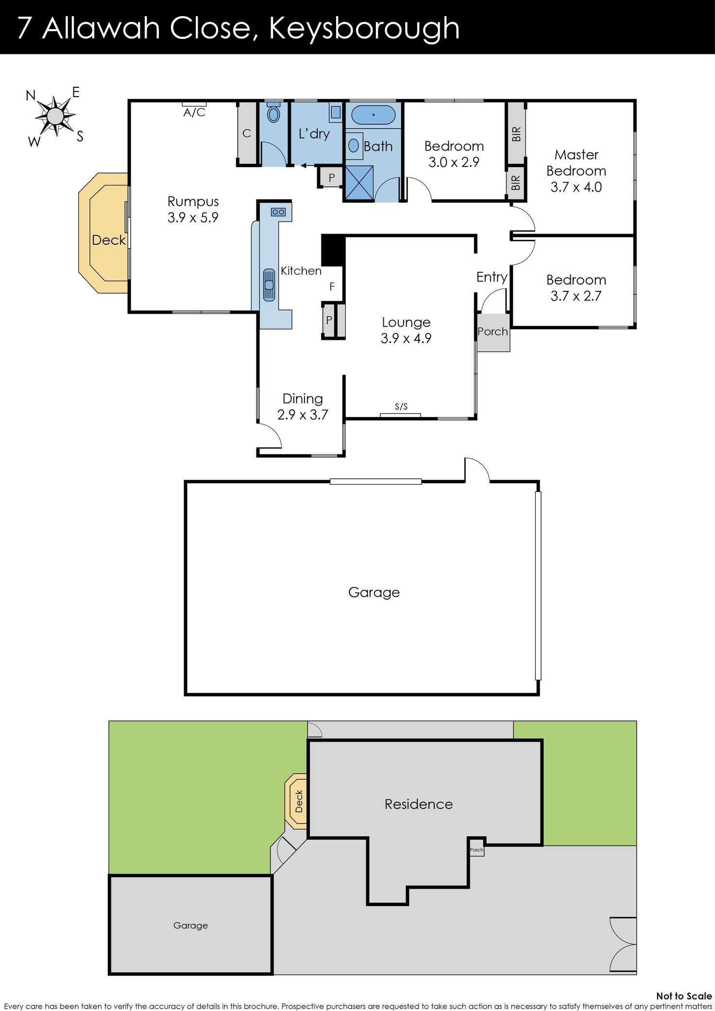 Floorplan of Homely house listing, 7 Allawah Close, Keysborough VIC 3173