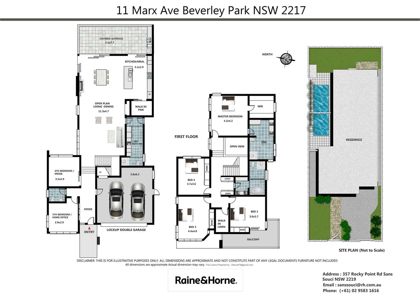 Floorplan of Homely house listing, 11 Marx Avenue, Beverley Park NSW 2217