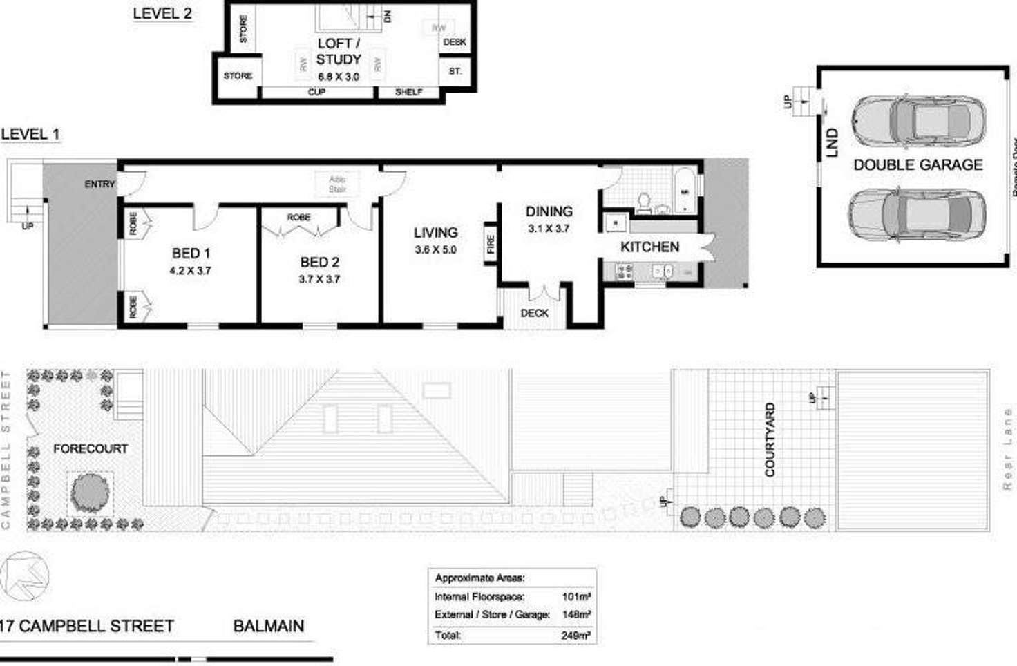 Floorplan of Homely house listing, 17 Campbell Street, Balmain NSW 2041